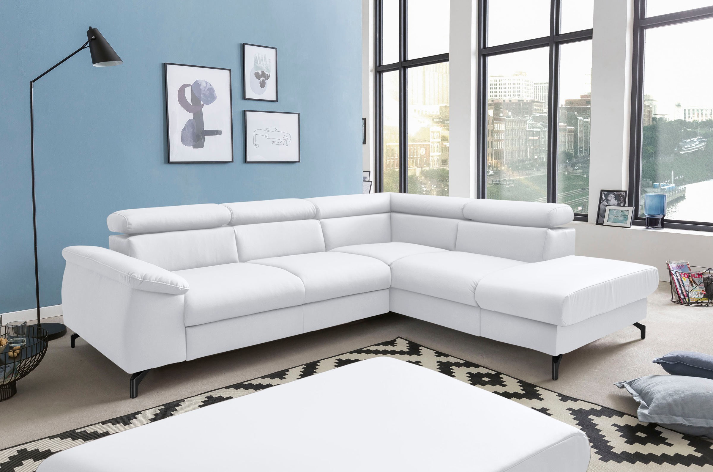 COTTA Ecksofa "Komaris L-Form", mit Kopfteilverstellung, wahlweise mit Bett günstig online kaufen