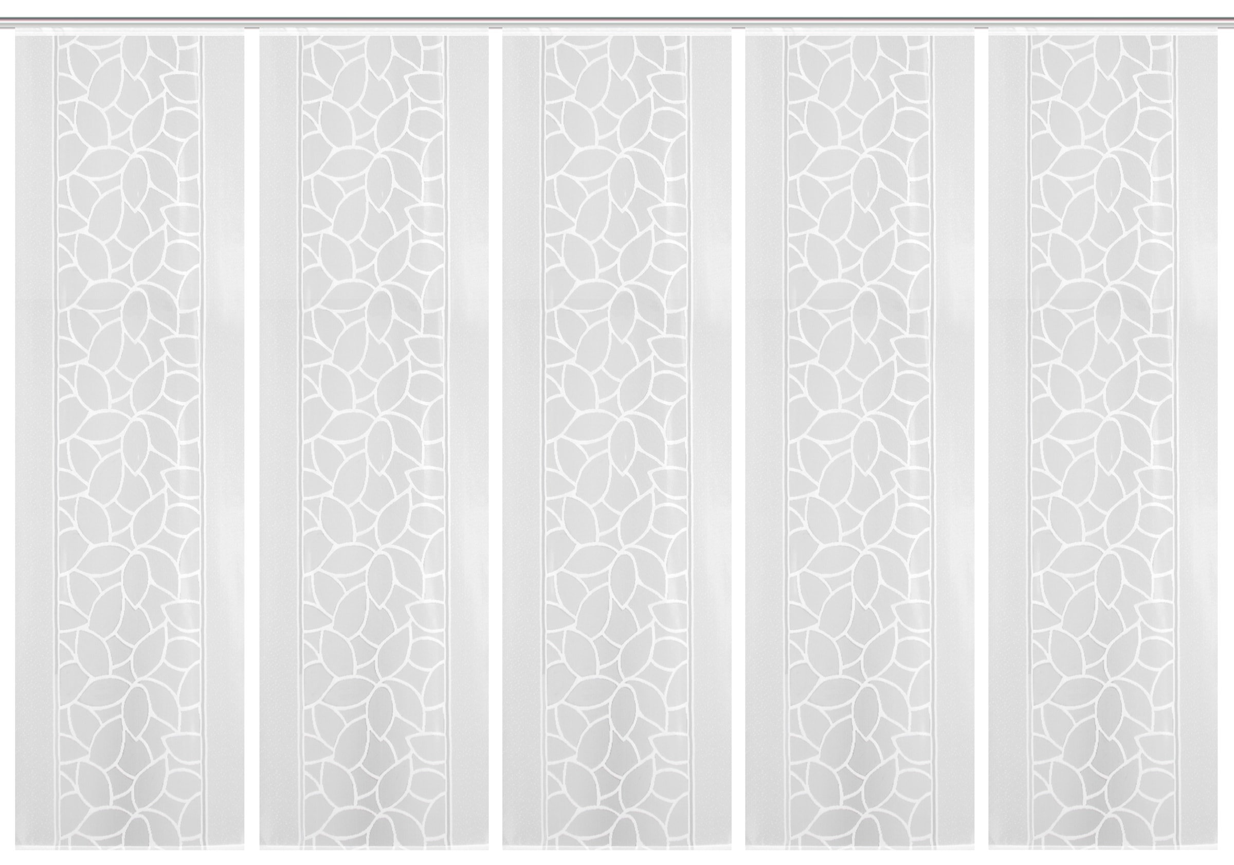HOME WOHNIDEEN Schiebegardine »JENNA«, (5 St.), Schiebevorhang Jacquard Set