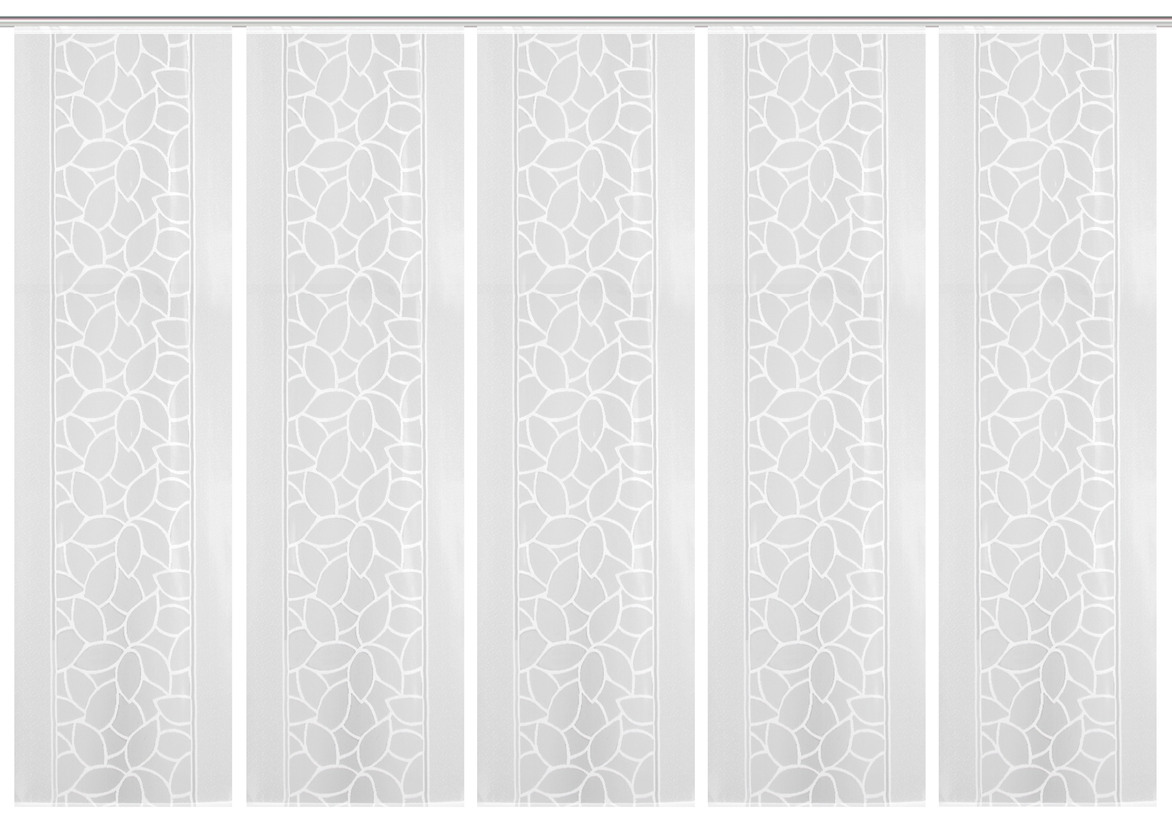 HOME WOHNIDEEN Schiebegardine »JENNA«, (5 St.), Schiebevorhang Jacquard Set günstig online kaufen