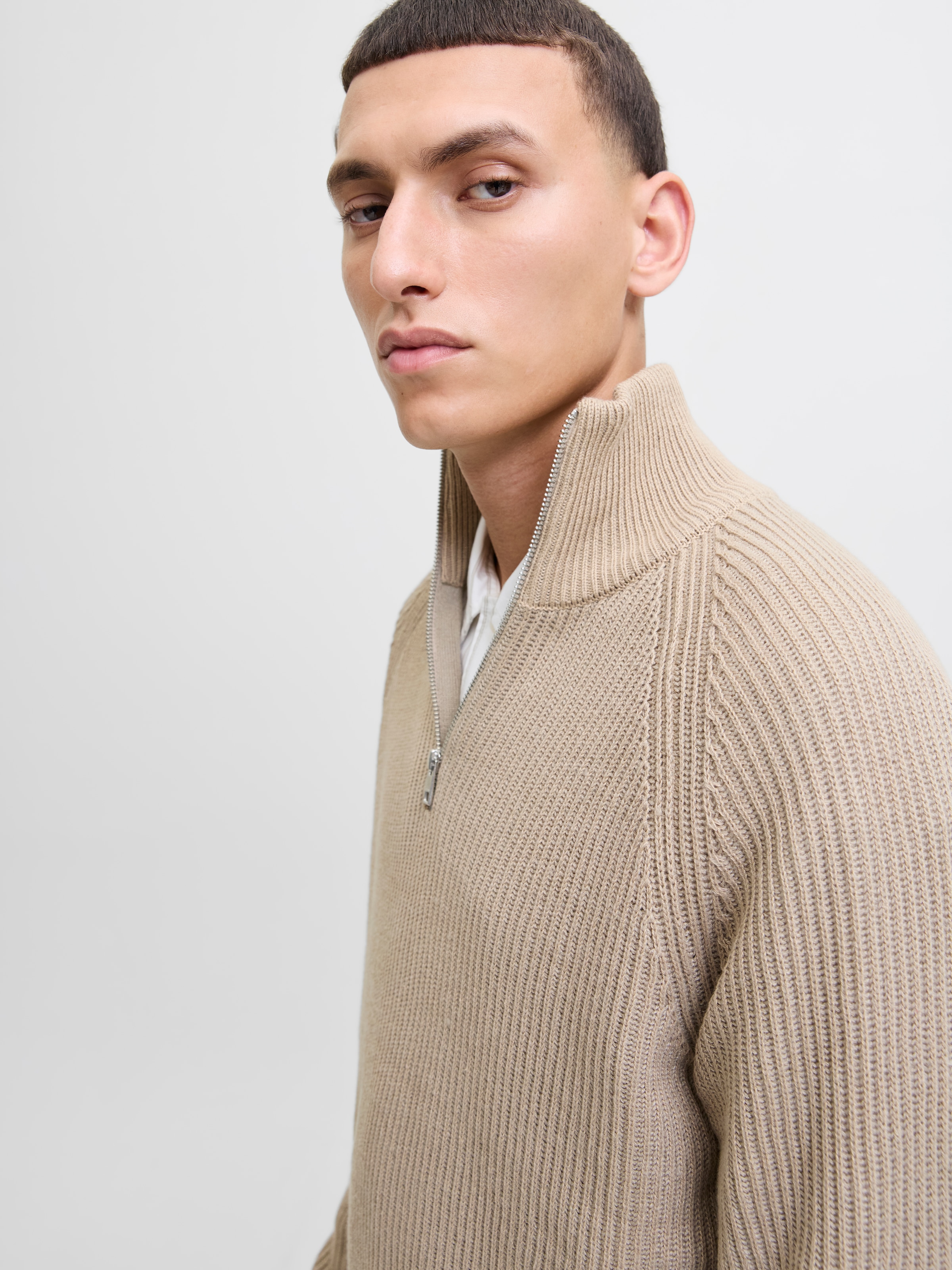 Jack & Jones Troyer »JJPANNEL KNIT HALF ZIP AW25«
