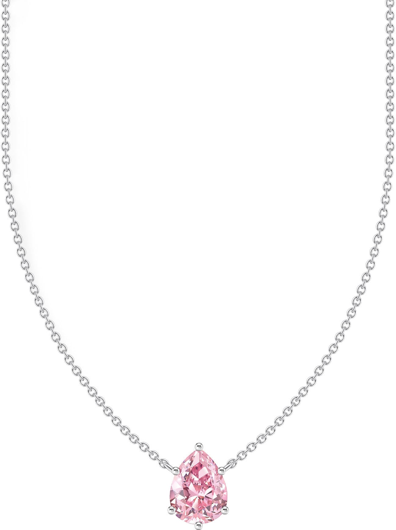 THOMAS SABO Kette mit Anhänger »großer Zirkoniatropfen« mit Zirkonia (synth.)