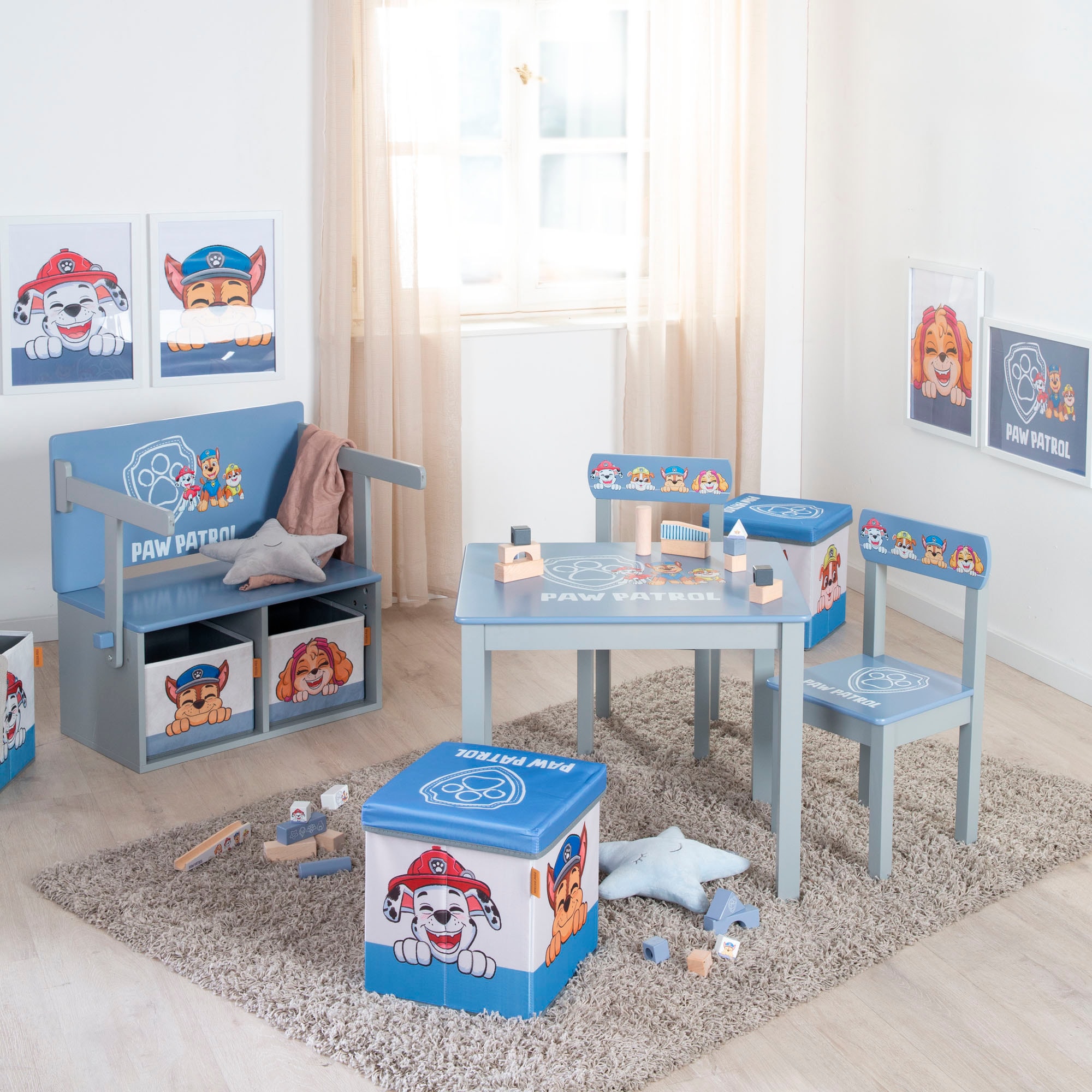 roba® Sitzbank »Paw Patrol«, mit 2 Aufbewahrungsboxen