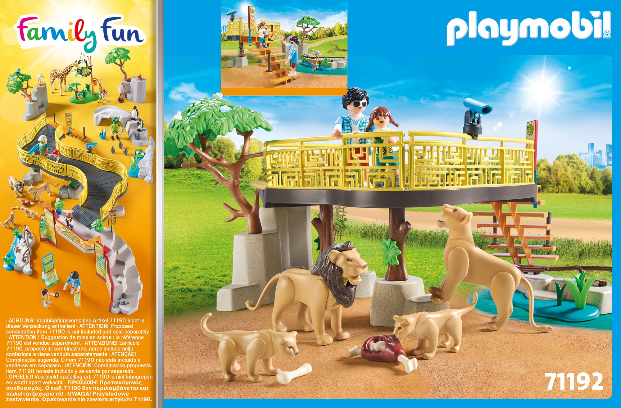 Playmobil® Konstruktions-Spielset »Löwen im Freigehege (71192), Family Fun«, (58 St.), Made in Germany
