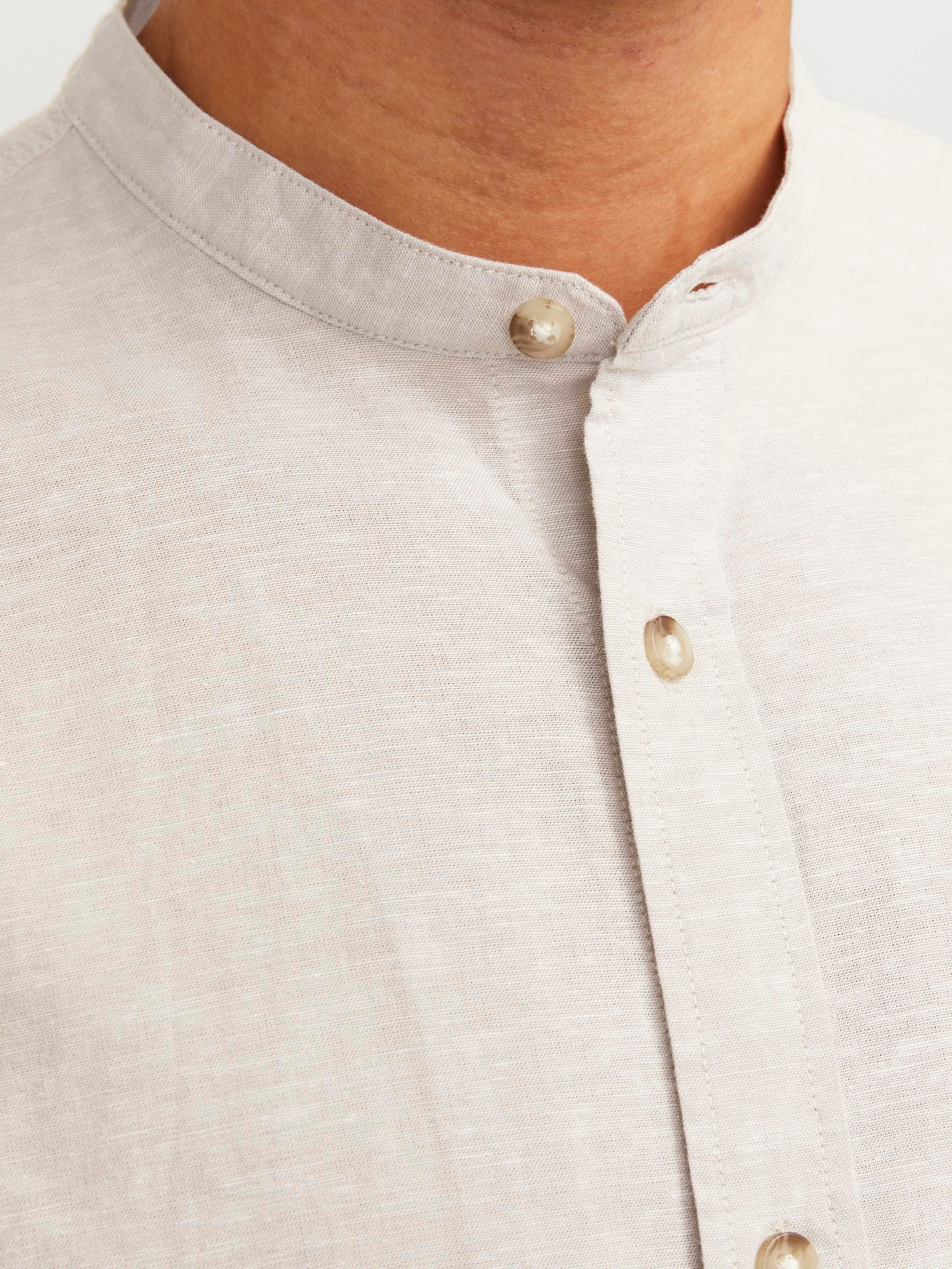 Jack & Jones Langarmhemd »JJESUMMER BAND LINEN BLEND SHIRT LS SN«