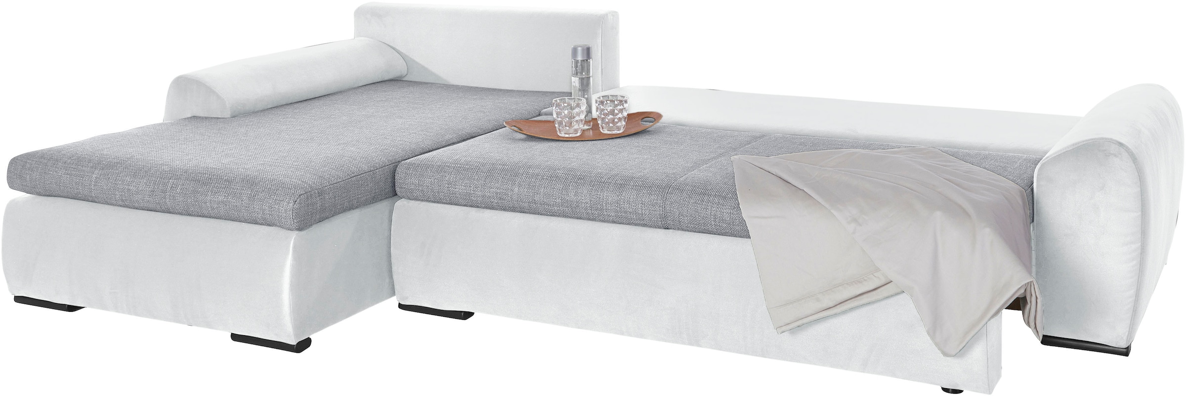 Home affaire Ecksofa Win L-Form, wahlweise mit Bettfunktion und Bettkasten