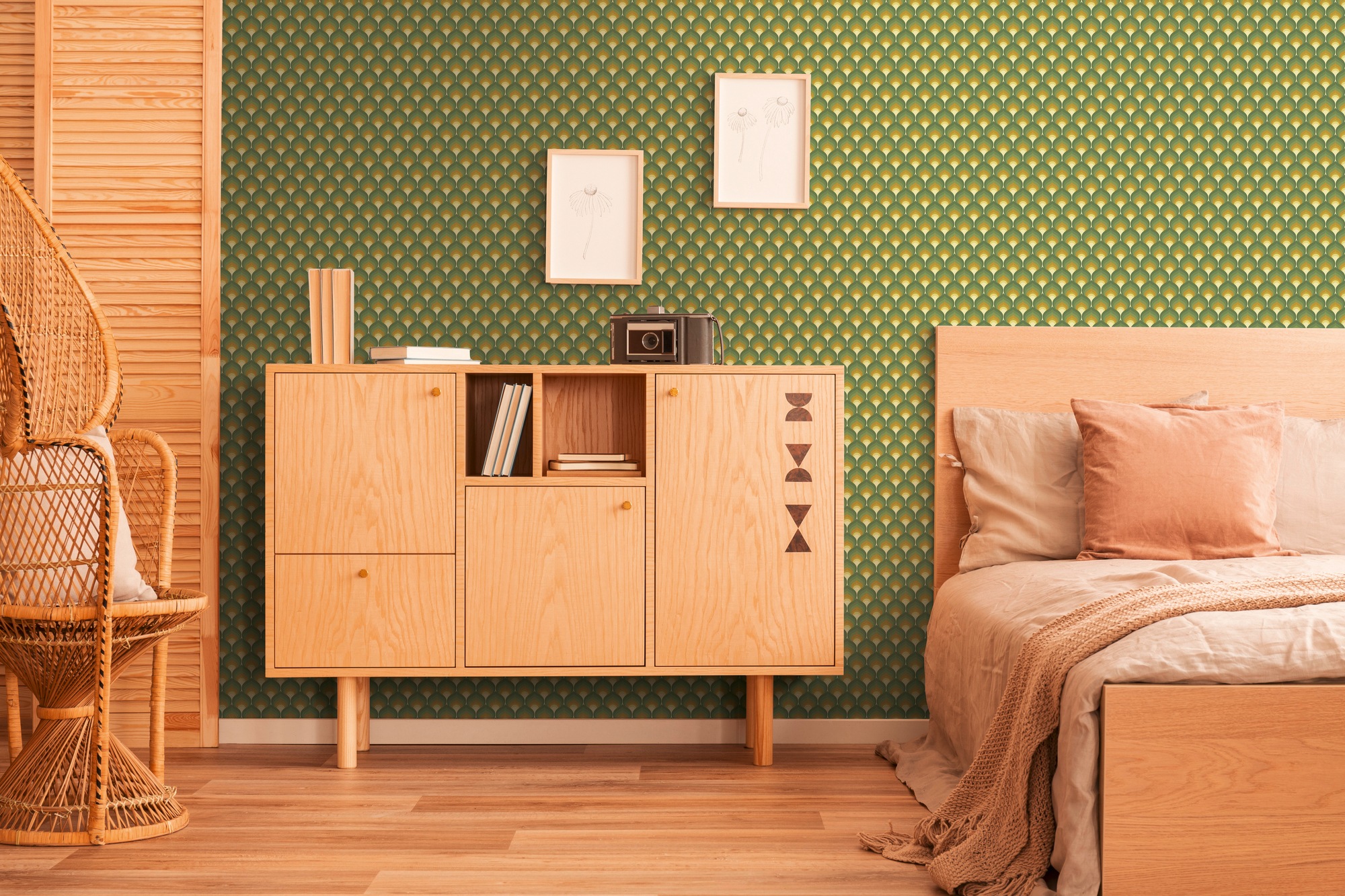 A.S. Création Vliestapete »Retro Chic Grafik-Tapete Mustertapete Retro 3D«, matt, Vintage Vliestapete für Schlafzimmer Küche Wohnzimmer Grafik Design