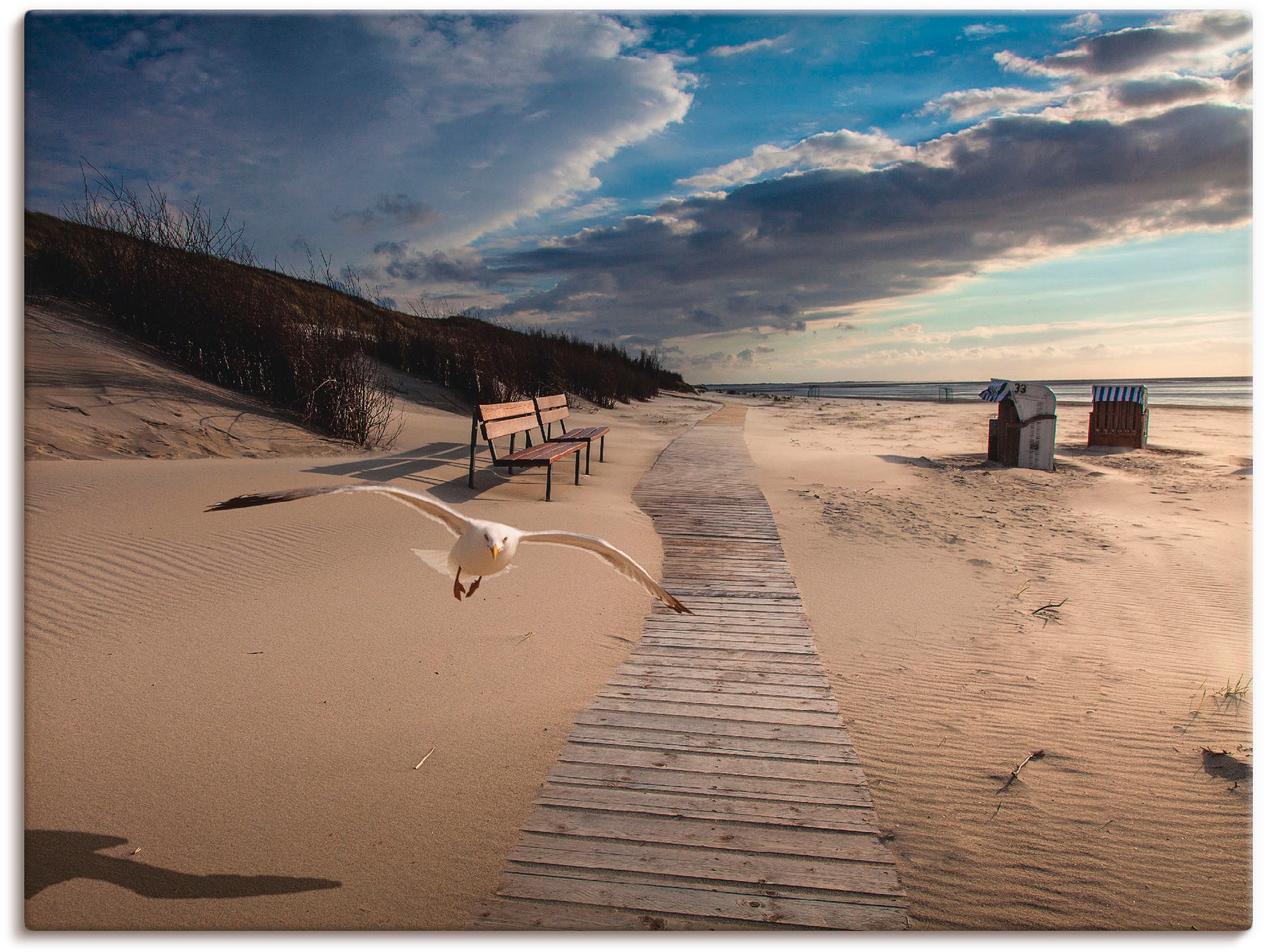 Artland Leinwandbild »Strandimpressionen«, Strand, (1 St.), auf Keilrahmen günstig online kaufen