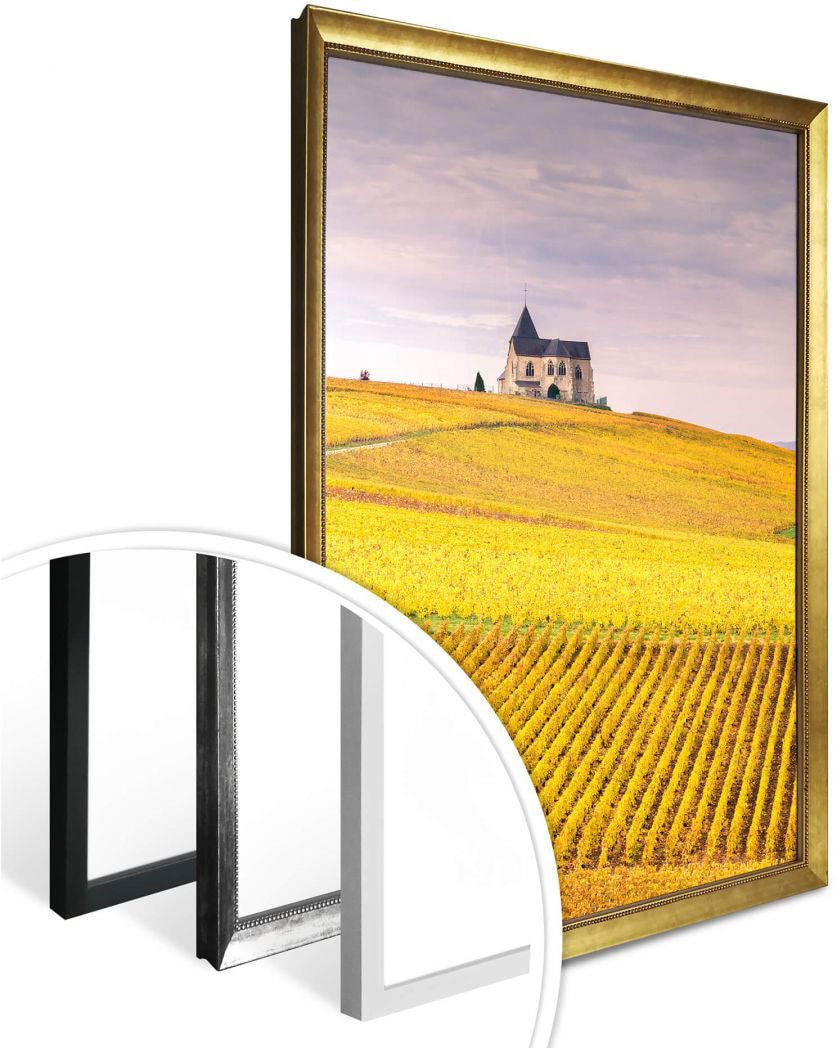 Wall-Art Poster »Weinfelder Champagne«, Landschaften, (1 St.), Poster,  Wandbild, Bild, Wandposter bestellen