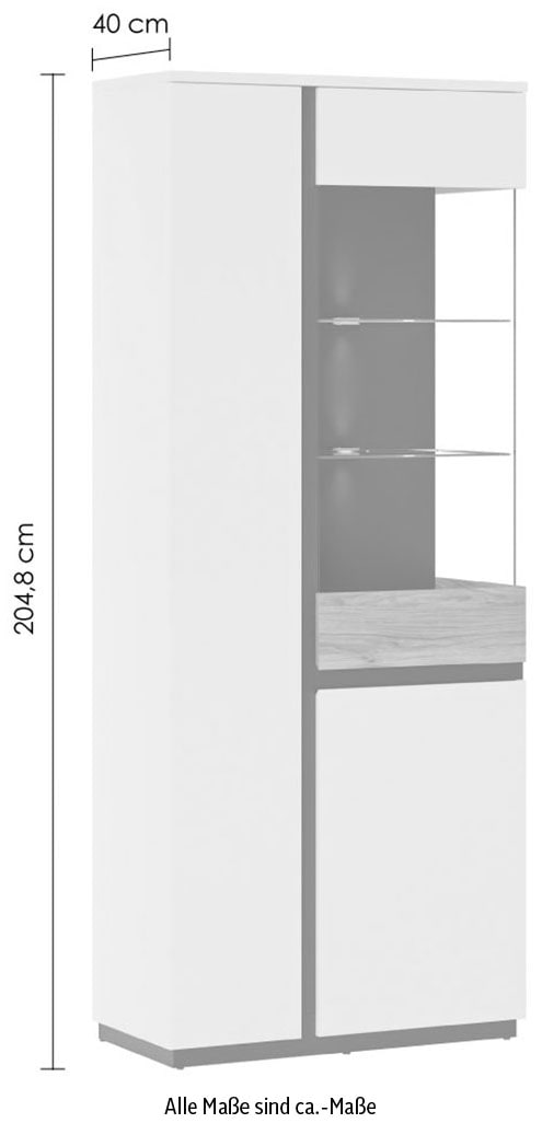 INOSIGN Vitrine »Novena«, Höhe 200 cm