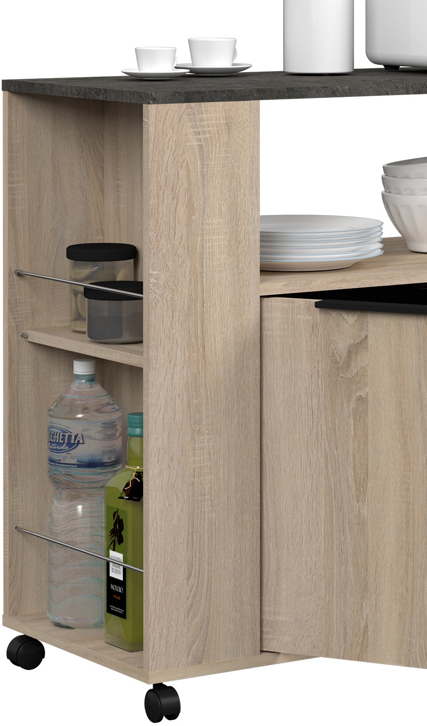 Parisot Schrank-Set »Fumay 3« Set, viel Stauraum, Kücheninsel, Küchenwaagen, inkl. Kabeldurchlass, 3 Stk. tlg.