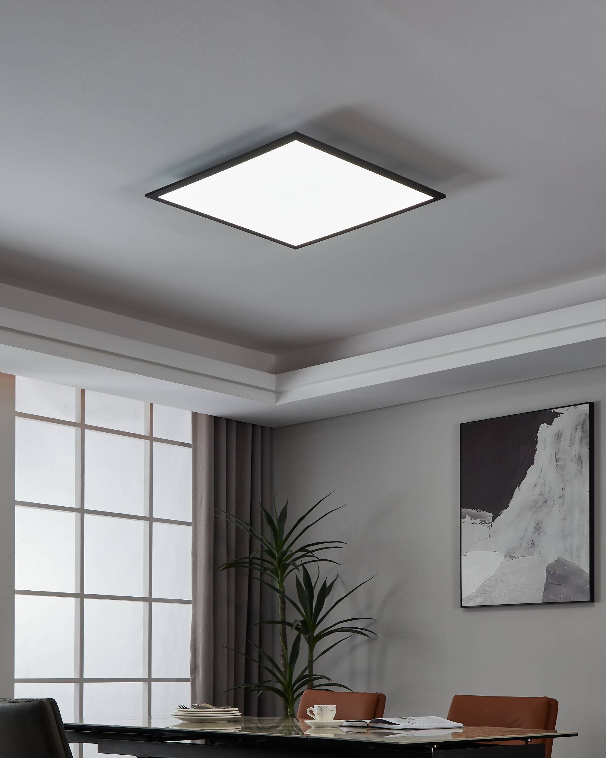 EGLO Deckenleuchte »SALOBRENA-Z« LED-Modul 1 Stk. warmweiß - kaltweiß App/Sprachsteuerung Alexa, 59,5x59,5x5cm, exkl. Fernbedienung