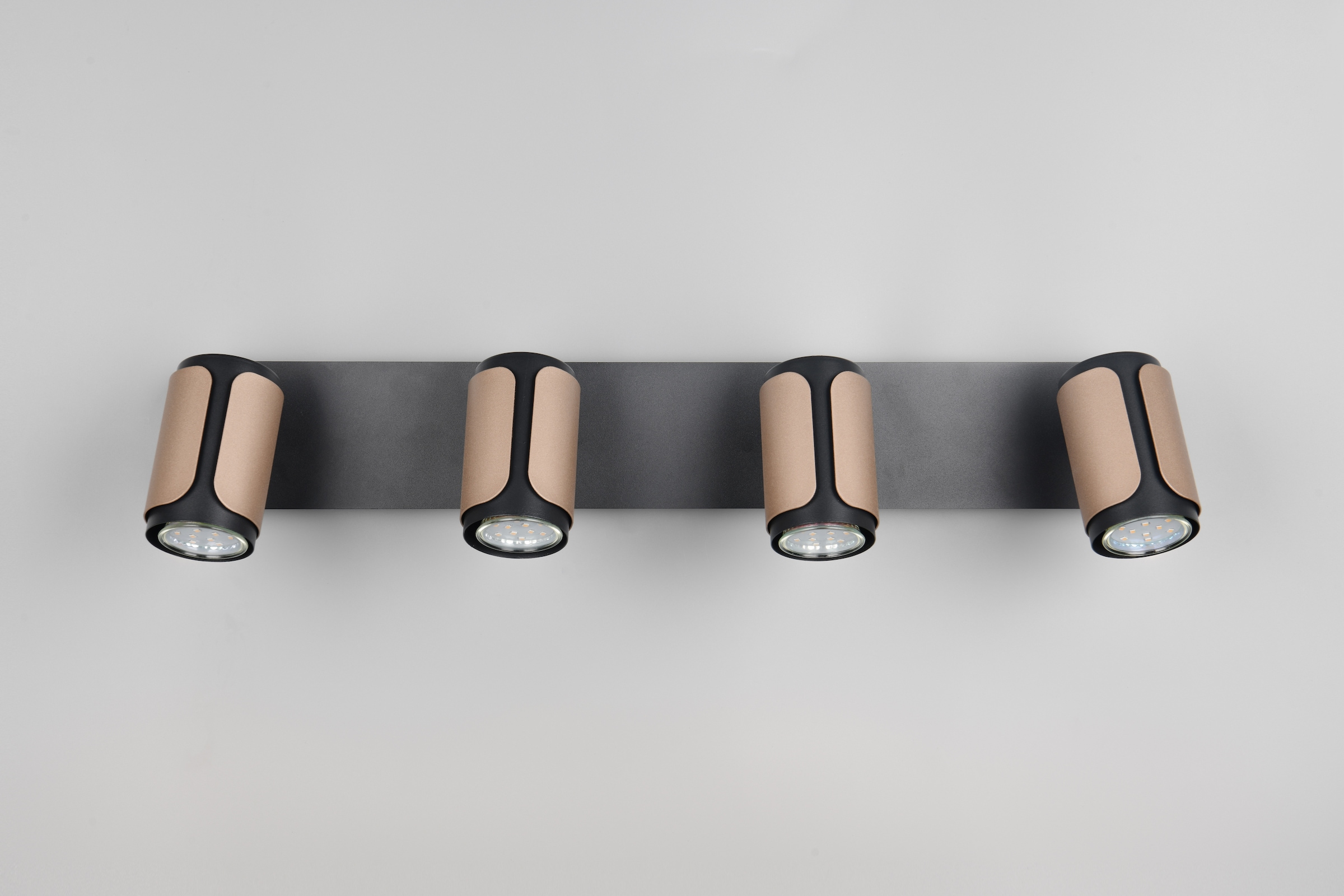 TRIO Leuchten Deckenstrahler »GILLAN, Spot 4-flammig, exkl 4x GU10 max 10W, 60x16x12 cm (B/H/T)«, 4 flammig, Leuchtmittel GU10 | Leuchtmittel wechselbar, als Wandstrahler oder Deckenstrahler montierbar, Spots schwenkbar