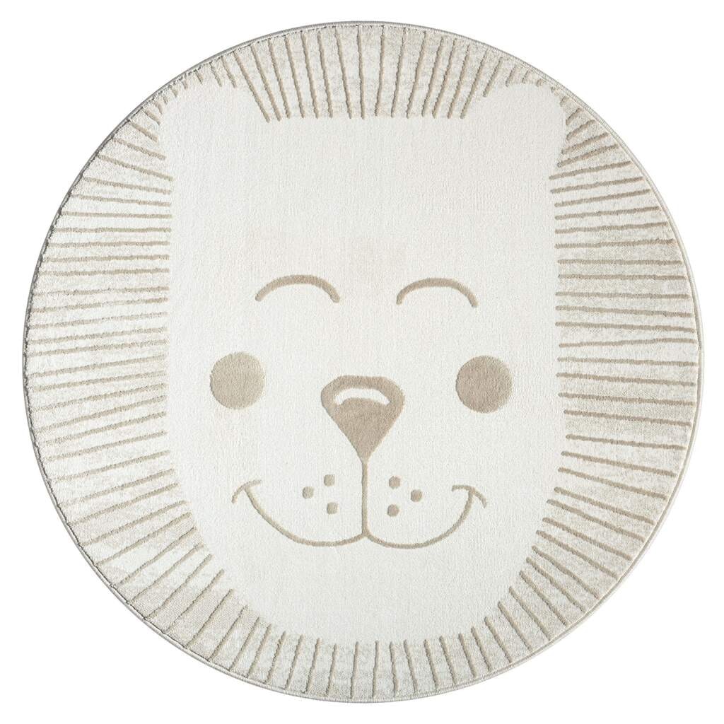 Carpet City Kinderteppich »MARA714«, rund, 11 mm Höhe, Kinderzimmer, Kurzflor,robust,Tiere, Spielzimmer