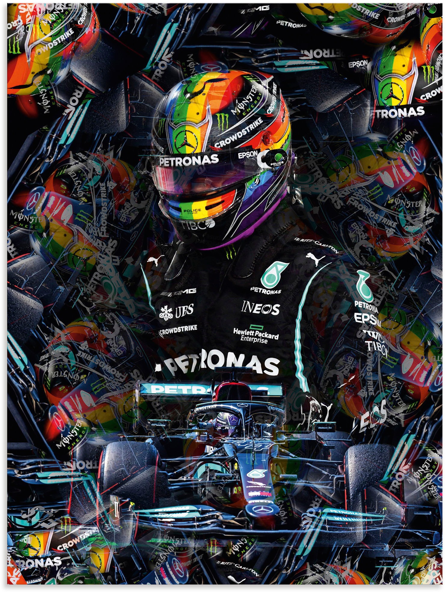 Artland Wandbild "Sir Lewis Hamilton Motorsportlegende", Bilder von Männern günstig online kaufen