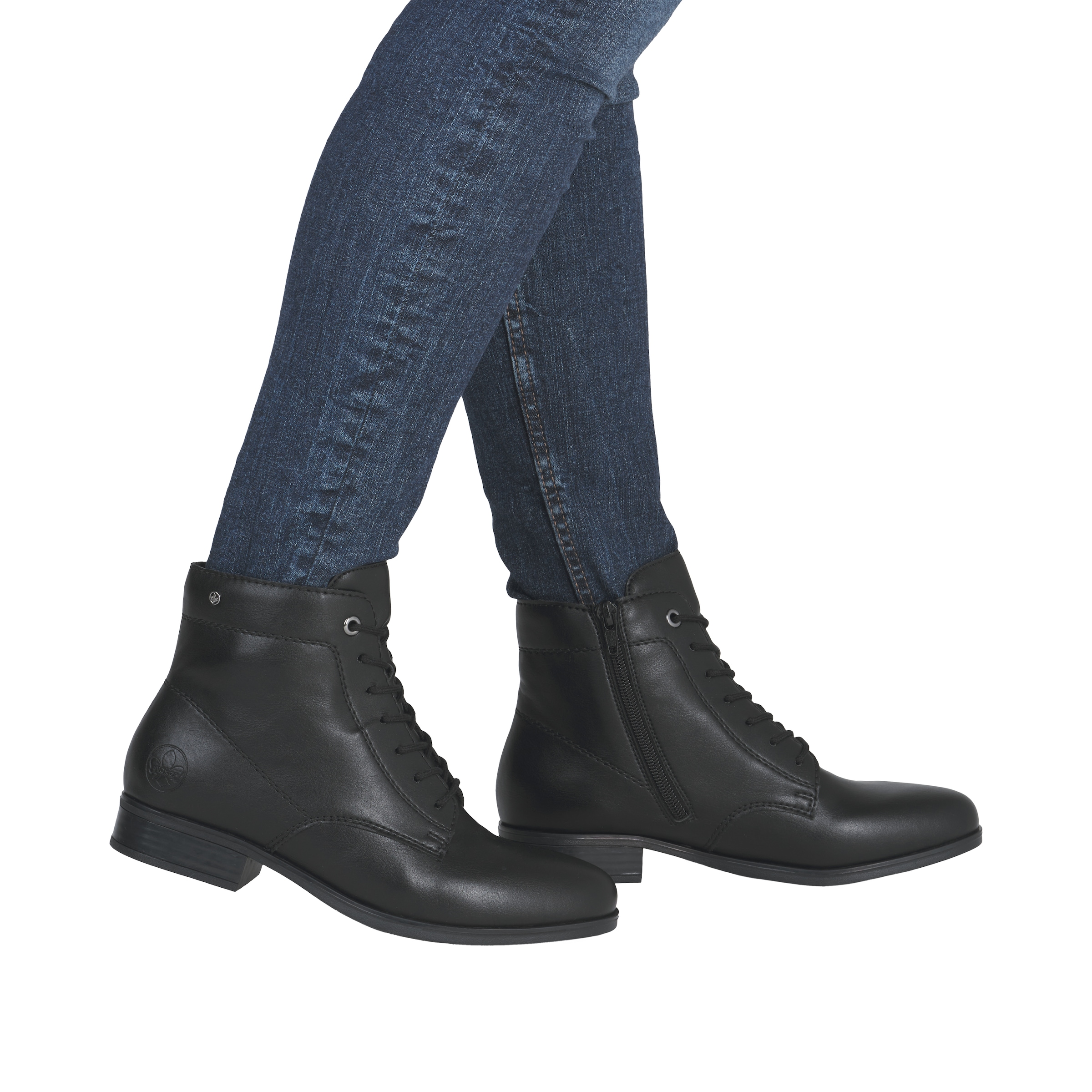 Rieker Schnürstiefelette  Klassik-Stiefelette, Schnürboots mit Reißverschluss