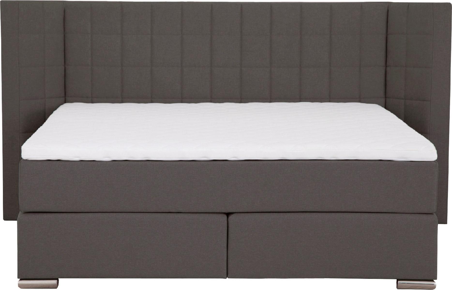 Home affaire Boxspringbett »Piazza« mit Steppung und Kopfteil mit seitliche günstig online kaufen