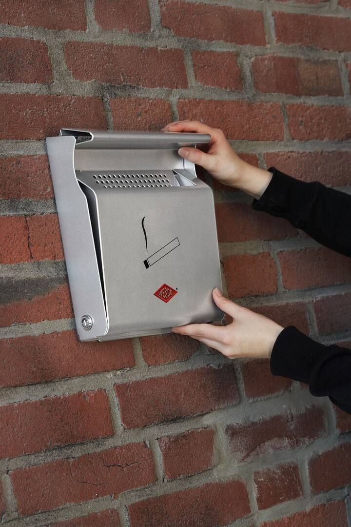 WESCO Aschekasten »Wandascher, abschließbar mit Dreikant-Verriegelung« 1 Behälter Schlüssel im Lieferumfang enthalten