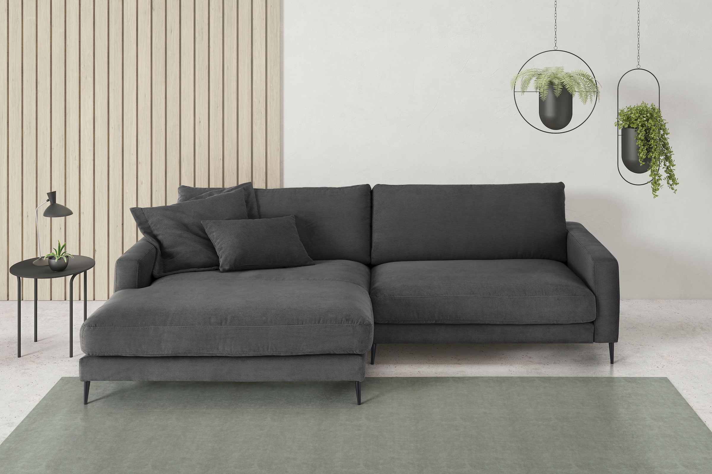 Home affaire Ecksofa »Downtown, B/T/H: 272/190/84 cm L-Form« weicher Sitzko günstig online kaufen