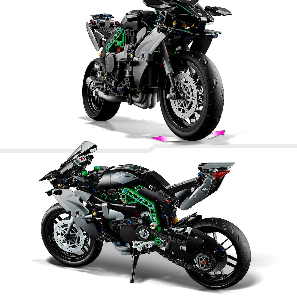 LEGO® Konstruktionsspielsteine »Kawasaki Ninja H2R Motorrad (42170), LEGO® Technic«, (643 St.)