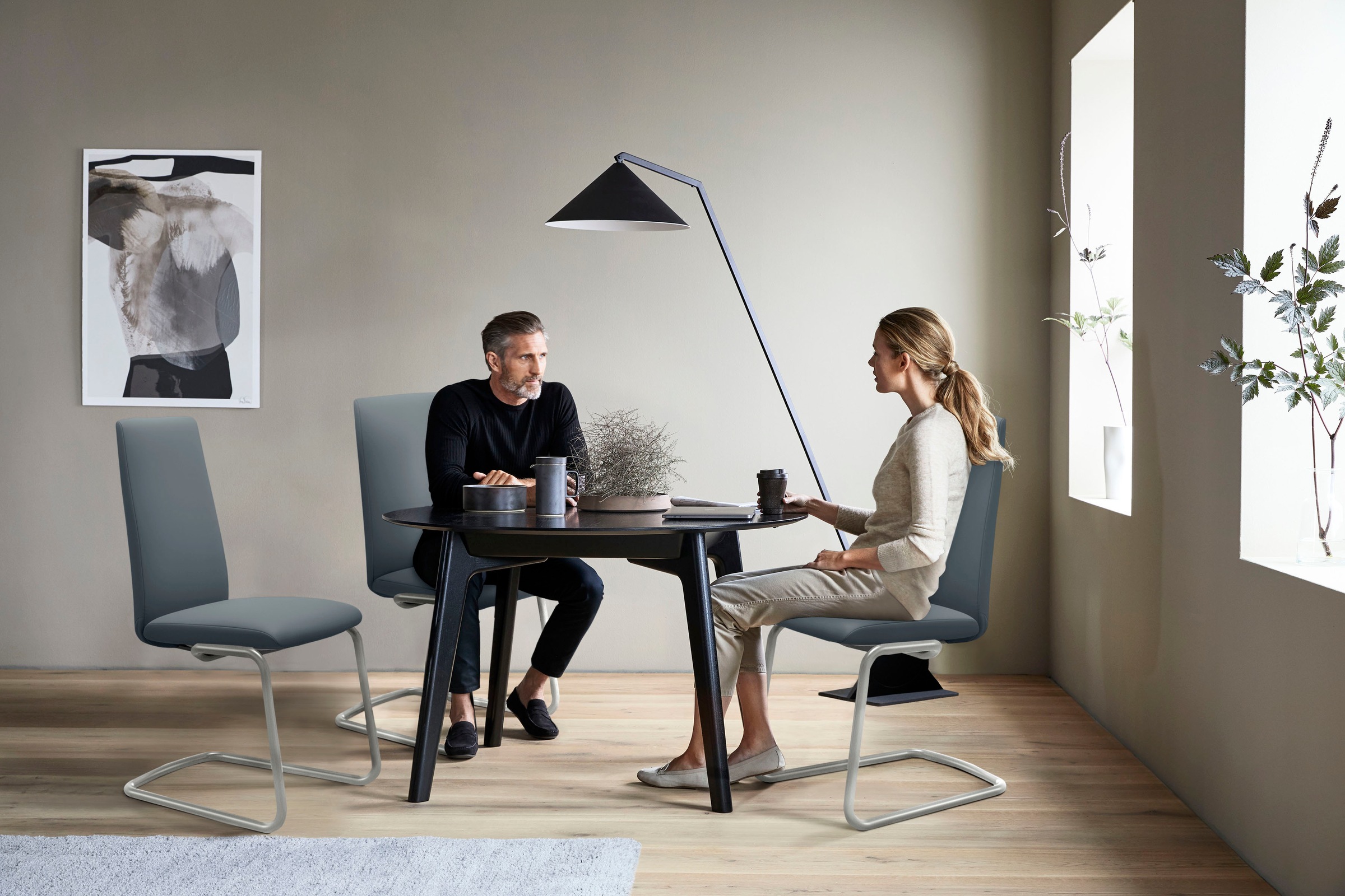 Stressless® Polsterstuhl »Laurel«, Leder BATICK, High Back, Größe L, mit Beinen aus Stahl in Chrom glänzend