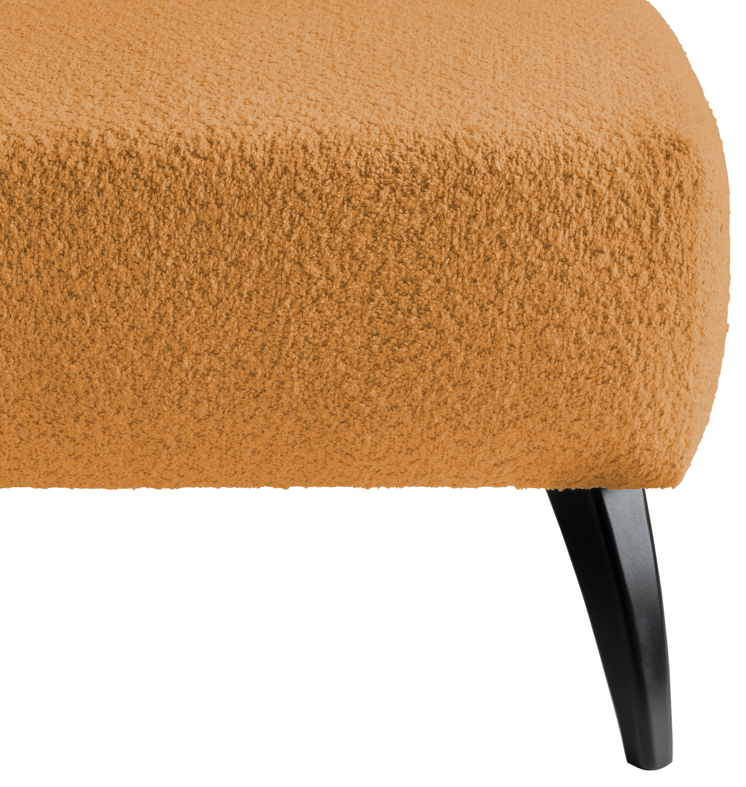 INOSIGN Polsterhocker »Colori«, Holzfußfarbe wählbar, verschiedene Stoffe, hochwertige Stoffqualität