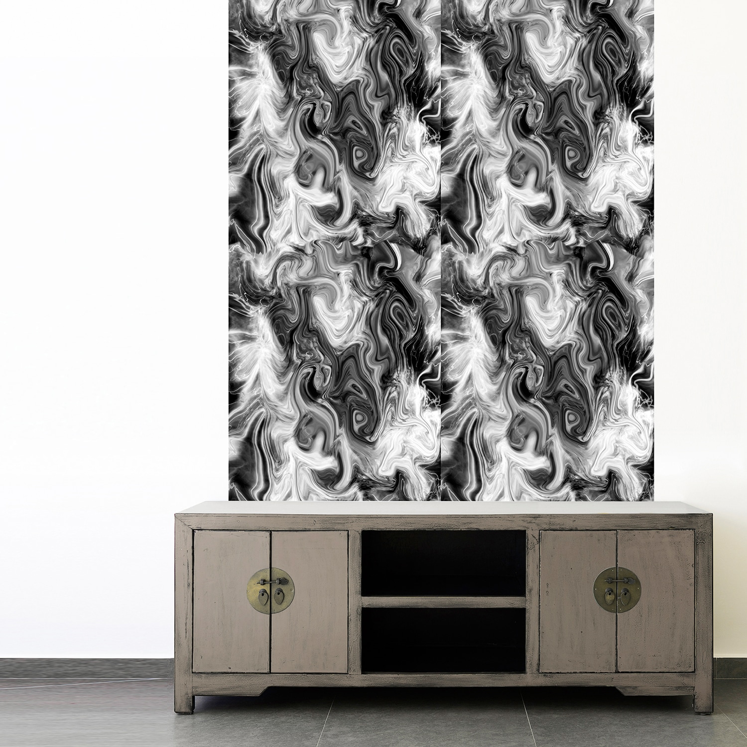 queence Vinyltapete »Maya«, gemustert-Farbverlauf-bedruckt-abstrakt, 90x250cm, selbstklebend, kinderleichte Anbringung, Sticker