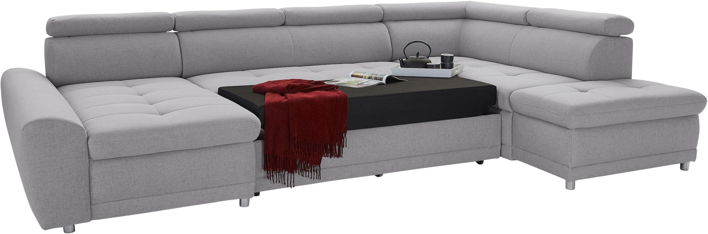 sit&more Wohnlandschaft »Riva U-Form«, wahlweise mit Bettfunktion