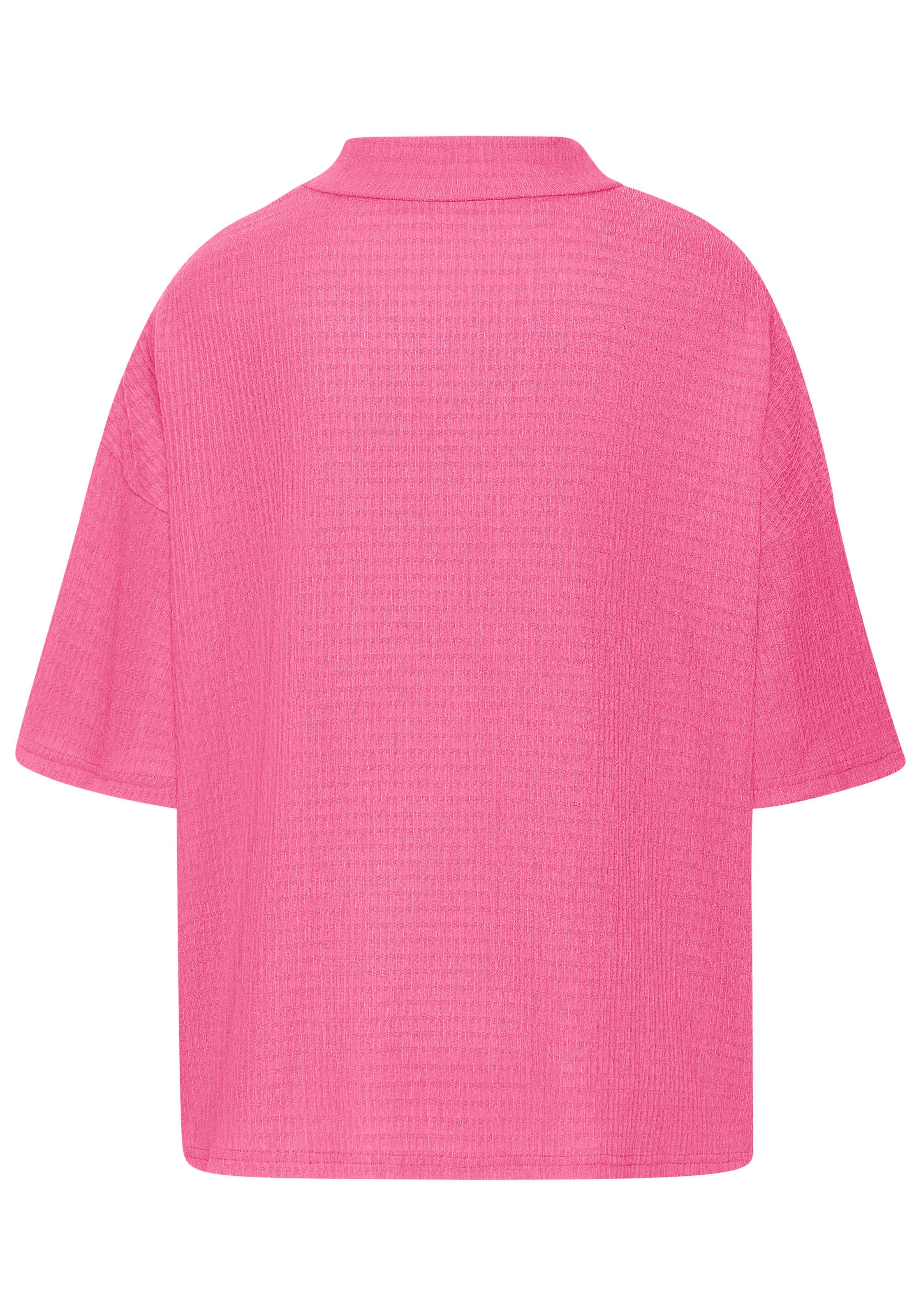 LASCANA Kurzarmshirt »mit Stehkragen«, aus bügelfreier Crêpe-Qualität