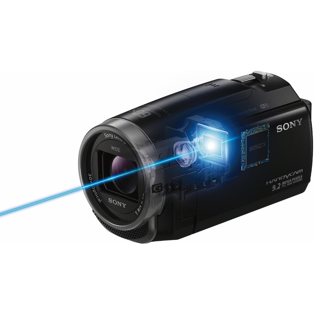 Sony Camcorder »HDR-CX625B«, Full HD, NFC-WLAN (Wi-Fi), 30x opt. Zoom, 26,8mm Weitwinkel