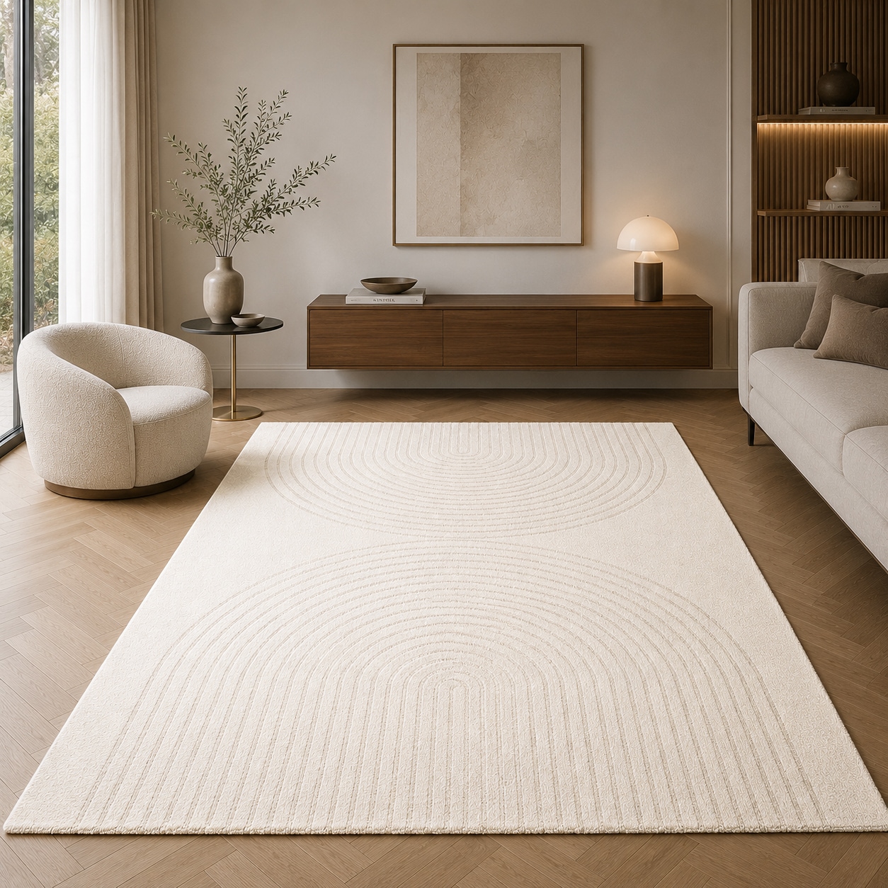 OTTO home Designteppich »Soft Dune in Standard- und Premium-Qualität, 3D Optik/Hoch-Tief Effekt« rechteckig moderner Wohnzimmer Teppich, hohe Flordichte und angenehm weich