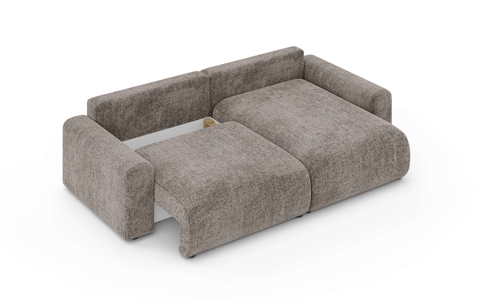 Home affaire Ecksofa »LAKESIDE klein mit Bettfunktion und Bettkasten, B/T/H 235/142/84 cm«, L-Form, Recamiere beidseitig montierbar, mit Wellenunterfederung