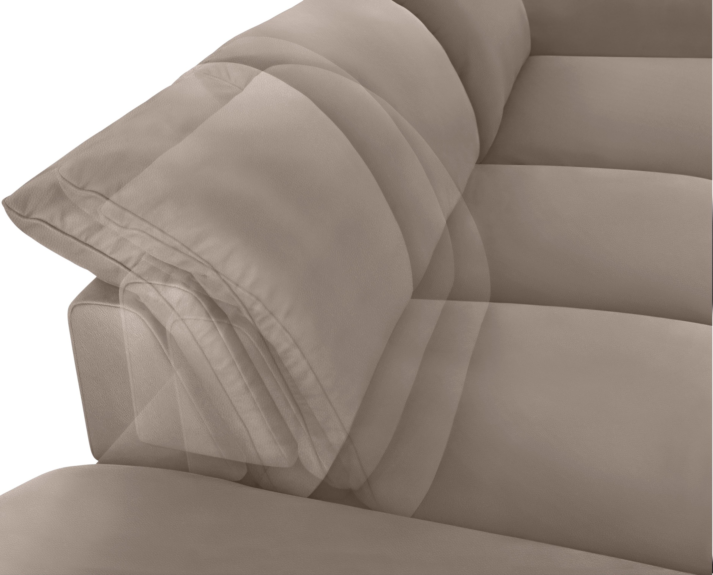 W.SCHILLIG Ecksofa »enjoy&MORE, Designsofa, bequem, zeitlos und elegant, L-Form«, mit Sitztiefenverstellung, Füße silber matt, Breite 340 cm