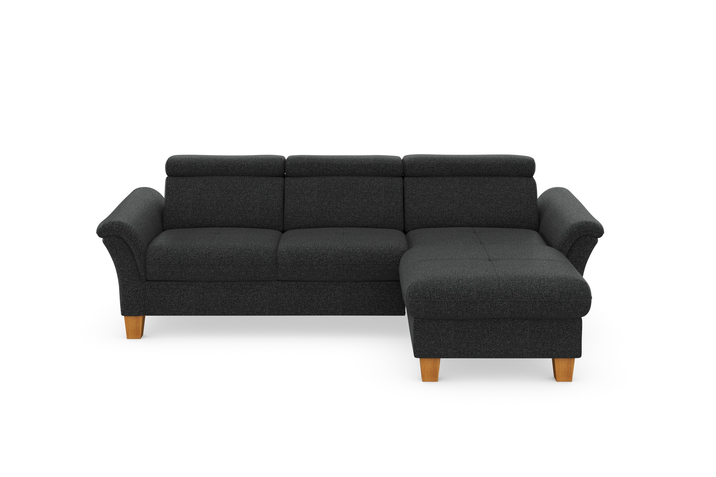 Home affaire Ecksofa »Lindgren L-Form«, wahlweise mit Bett mit klappbaren Rollen, Kasten und Kopfverstellung