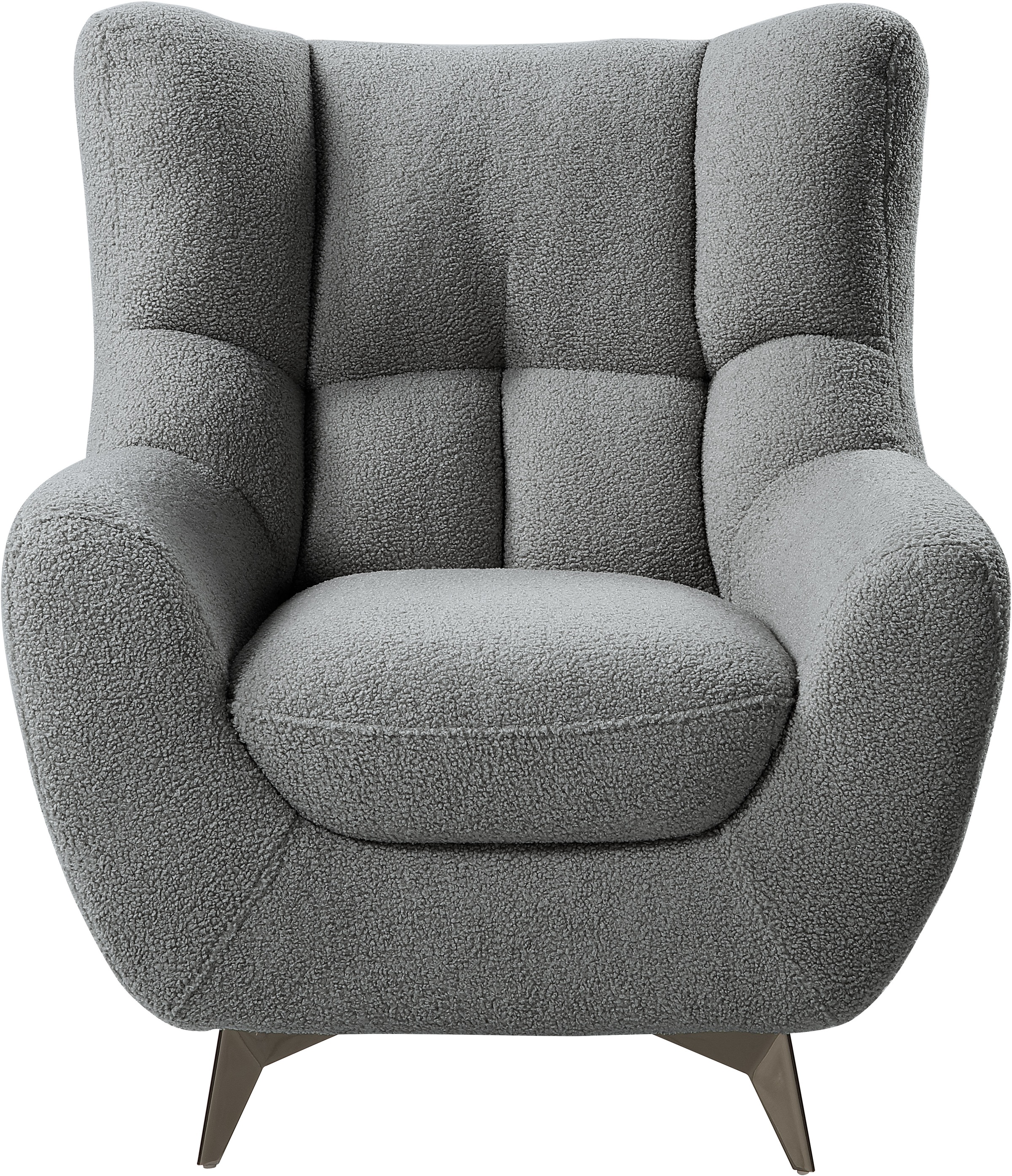 ATLANTIC home collection Sessel »Shawn«, mit Federkern, trendy Bezug mit Te günstig online kaufen