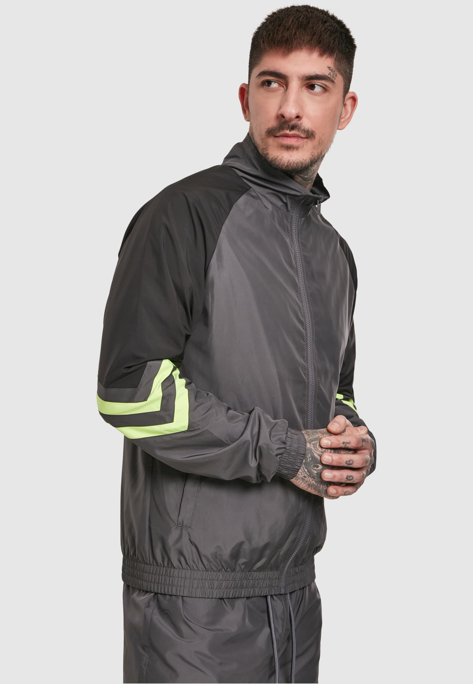 URBAN CLASSICS Trainingsjacke »Urban Classics Herren Block Sport Track Jacket« 1 Stk. tlg. ohne Kapuze