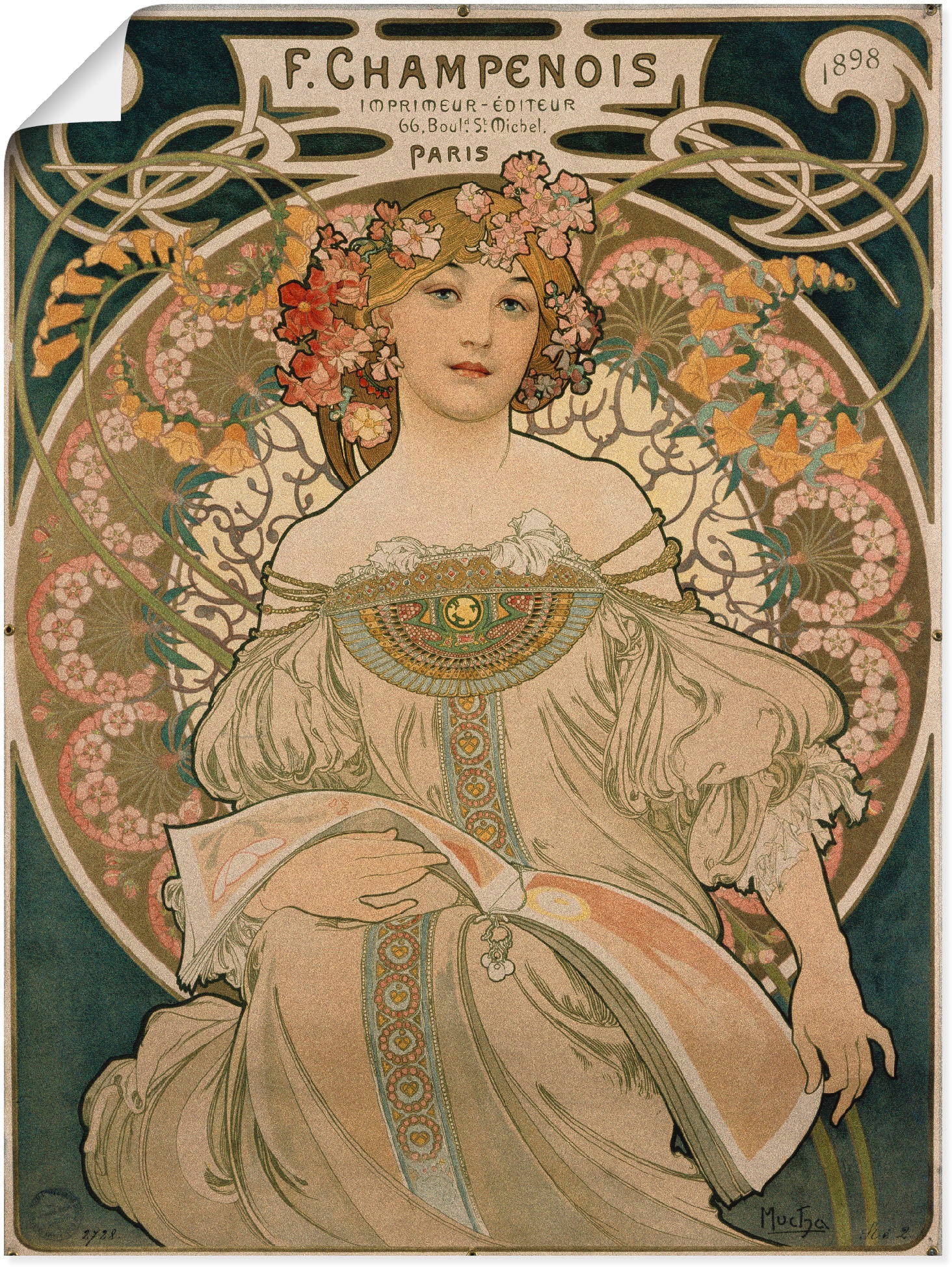 Artland Kunstdruck »Plakat für F. Champenois. 1897«, Ausstellungsplakate, (1 St.), als Alubild, Leinwandbild, Wandaufkleber oder Poster in versch. Größen