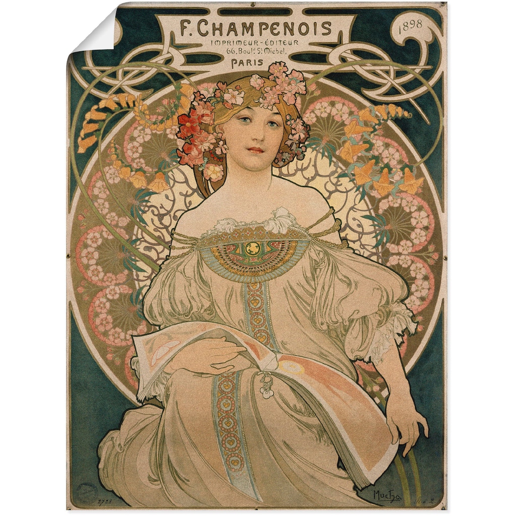 Artland Kunstdruck »Plakat für F. Champenois. 1897«, Ausstellungsplakate, (1 St.)