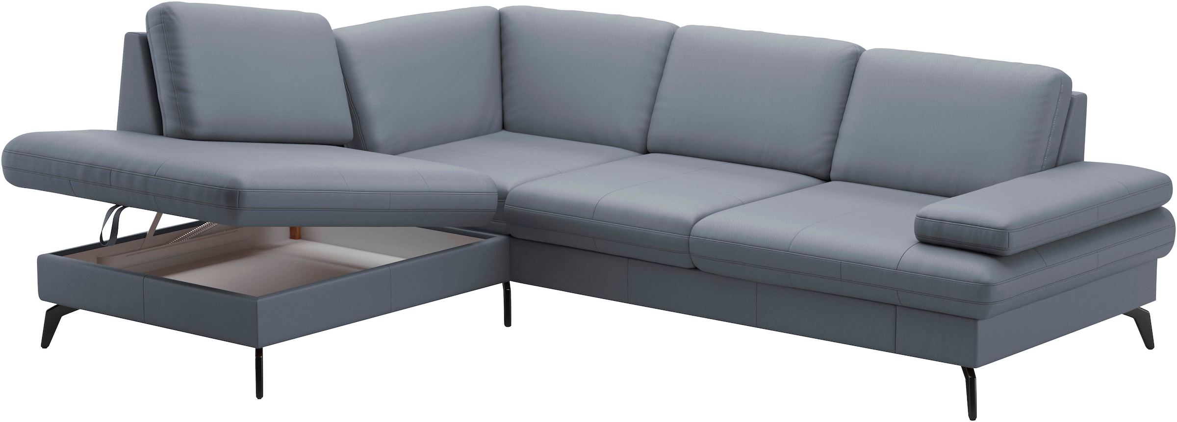 sit&more Ecksofa »Morris L-Form, inkl. Sitztiefenverstellung«, wahlweise mit Armteilverstellung, Bettfunktion & Bettkasten