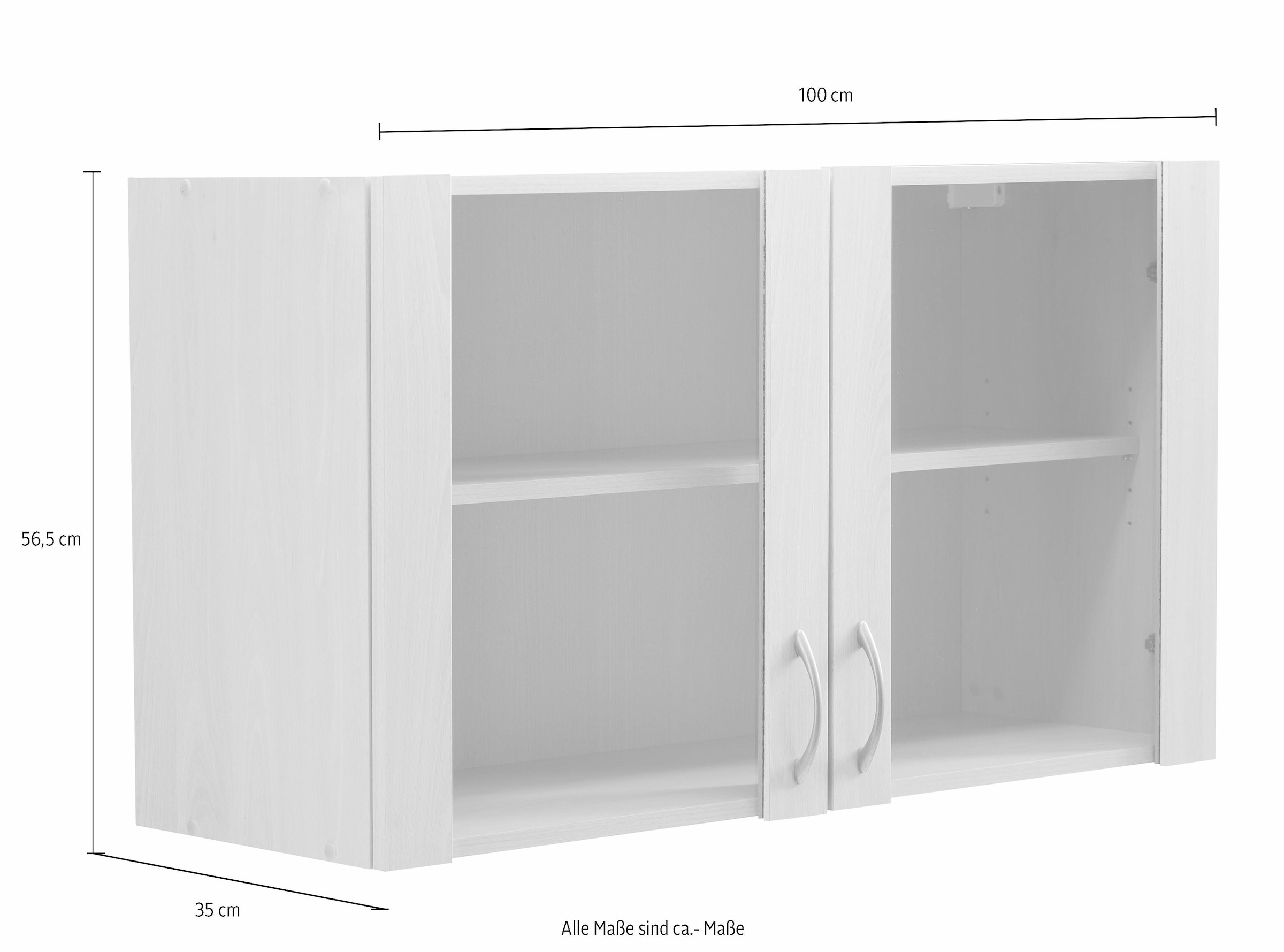 wiho Küchen Glashängeschrank »Kiel«, Front mit Glaseinsatz auf Raten kaufen