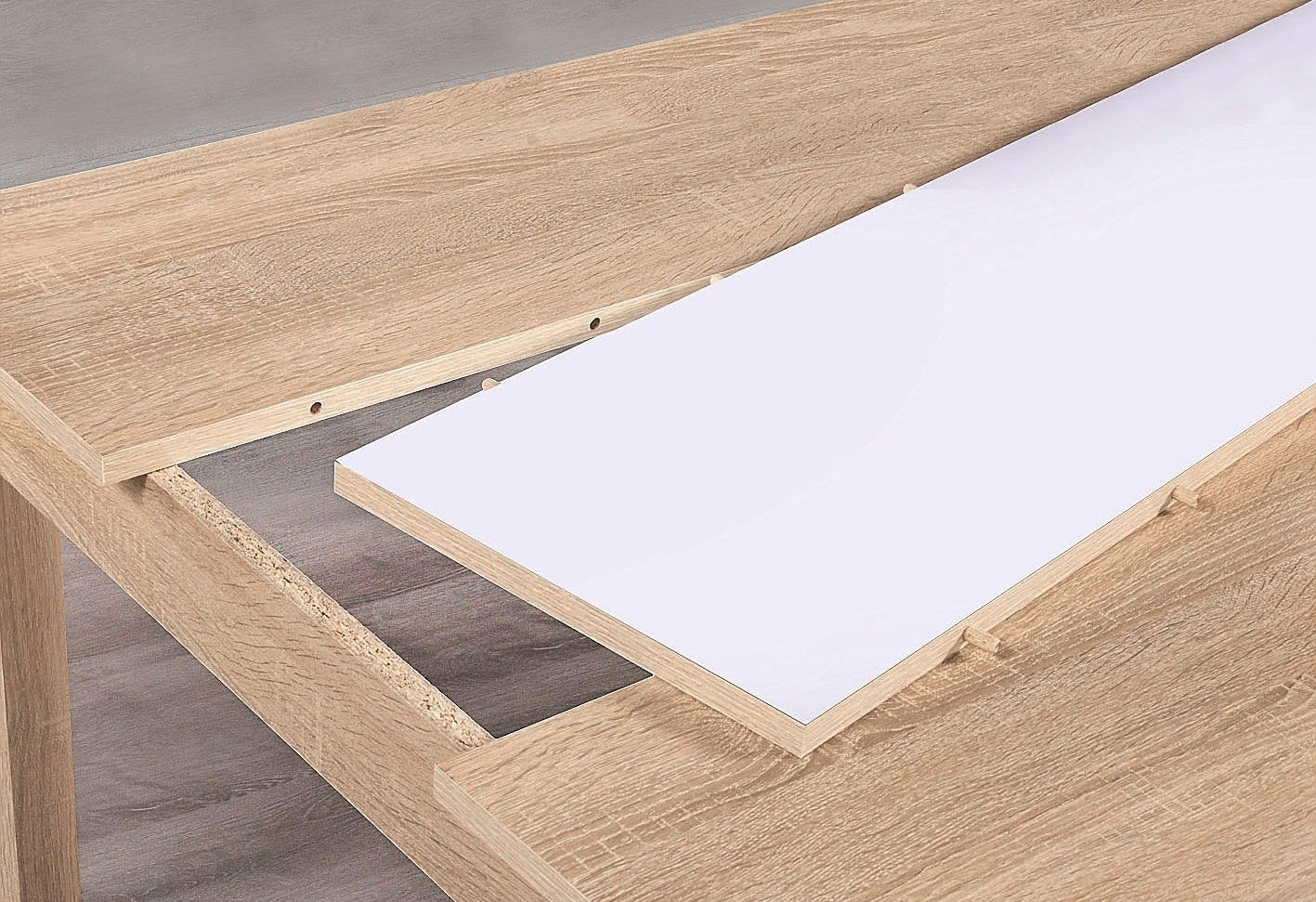 5. Bild von Homexperts Esstisch »NICO * 120 VS (90715)«, (1er Set), Einlegeplatte wendbar