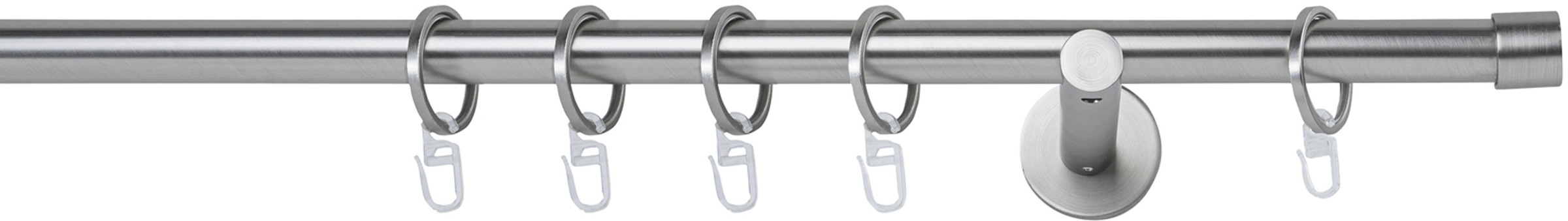 mydeco Gardinenstange »20mm Cap Wandträger 12 cm« 1 läufig-läufig Fixmaß