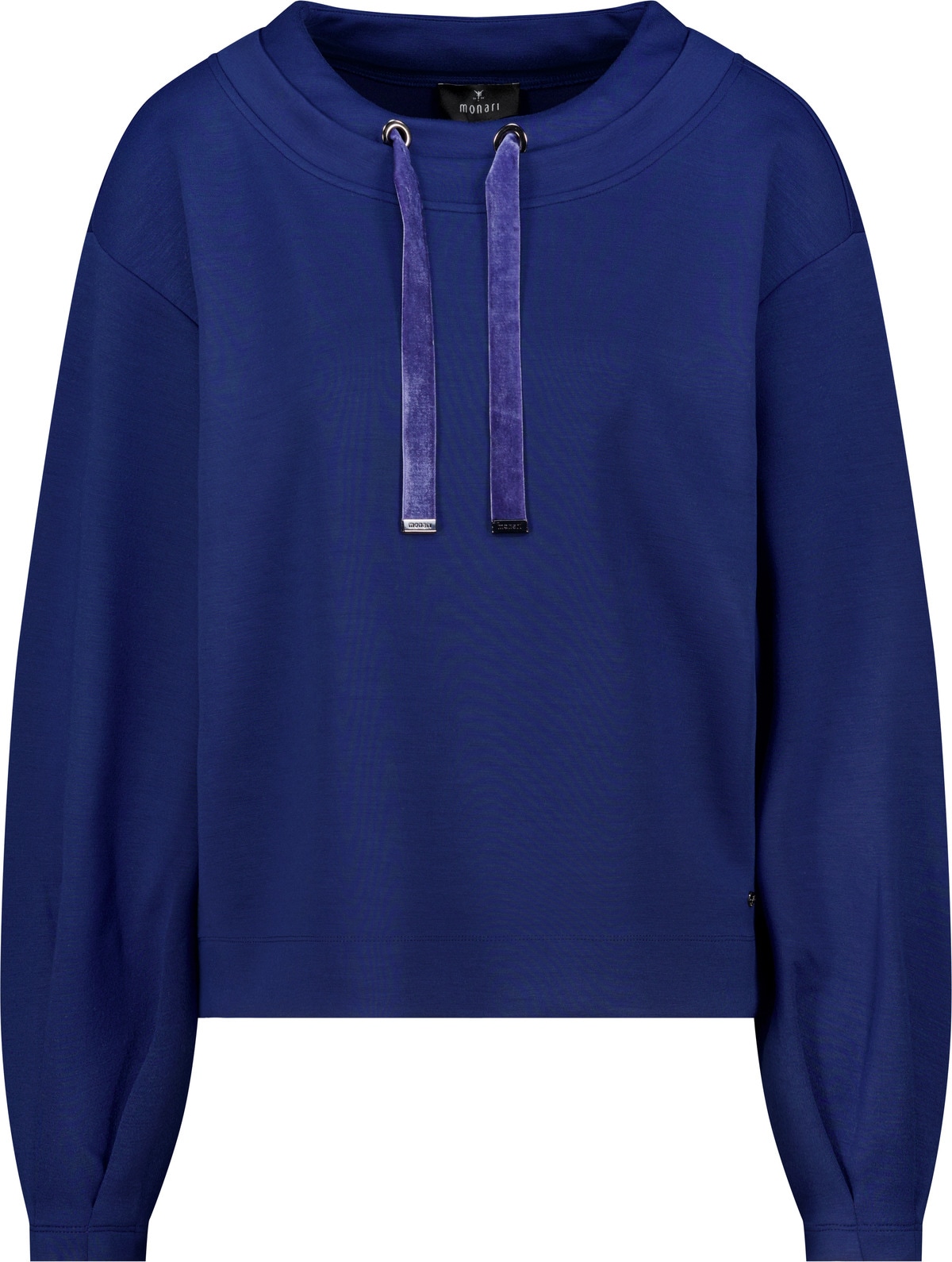 Monari Sweatshirt »Sweatshirt Basic Samtband«, Regular fit mit Rundhalsausschnitt
