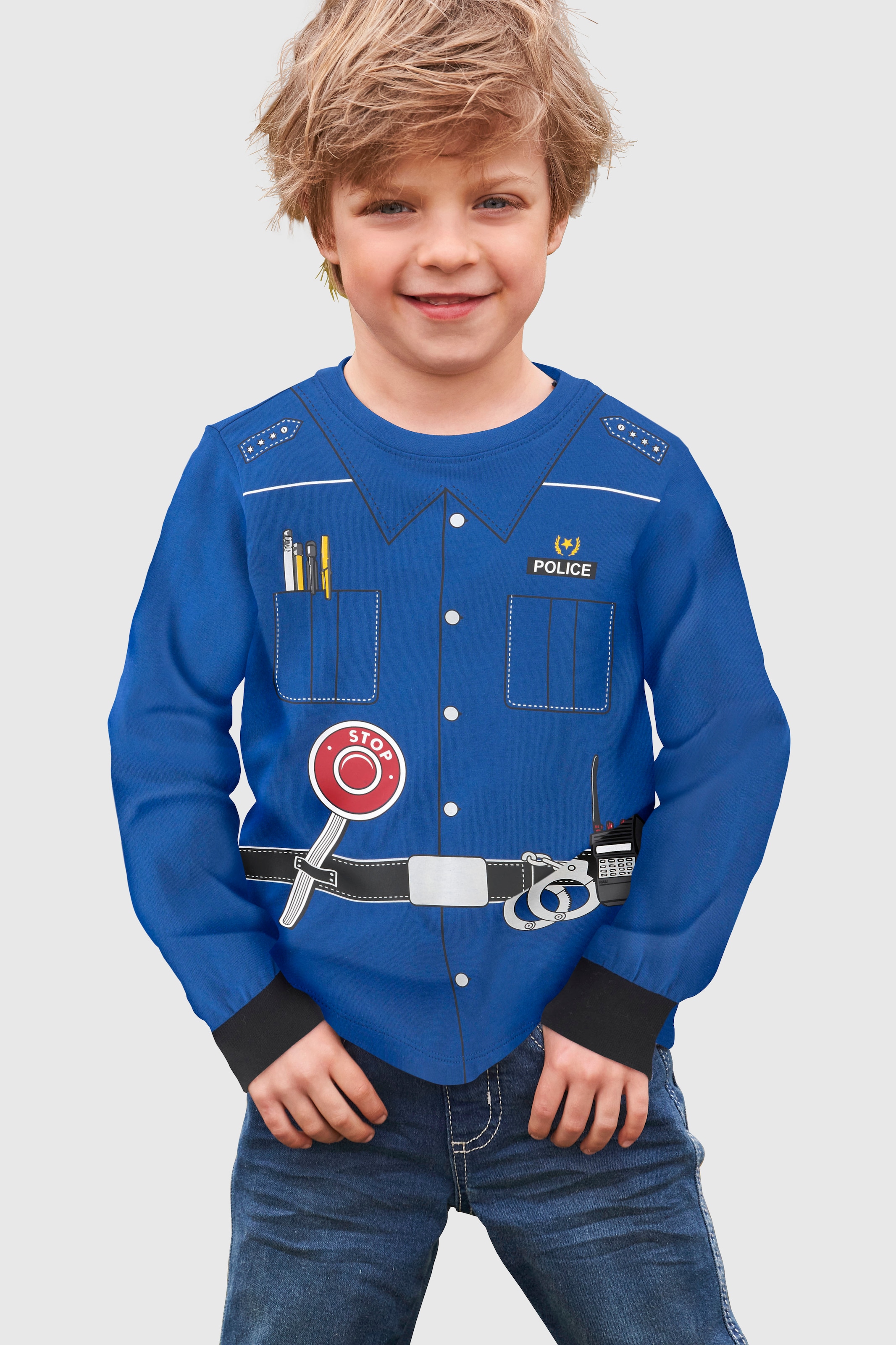 im »POLIZEI«, KIDSWORLD bestellen Langarmshirt Online-Shop Uniform-Druck