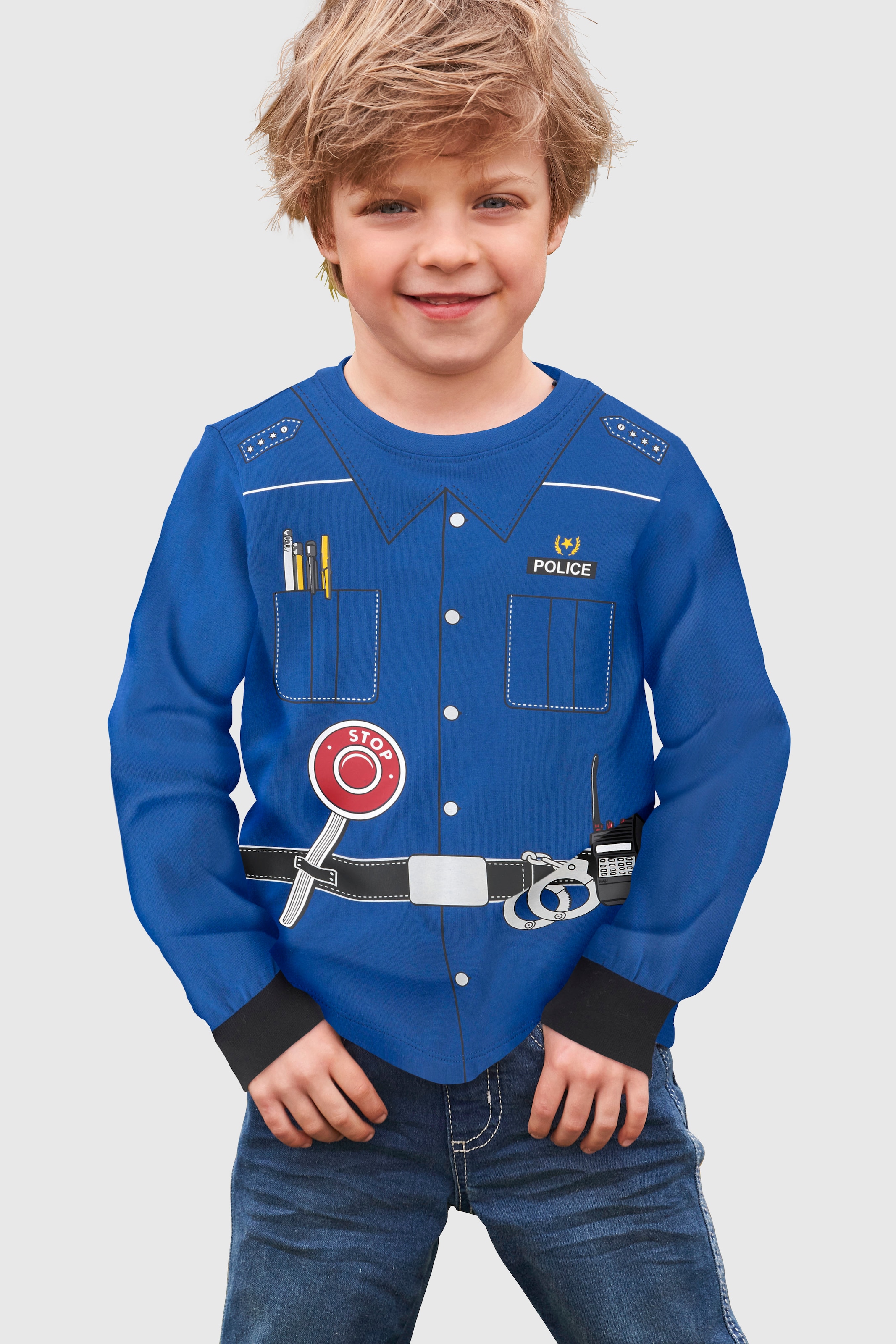 Langarmshirt KIDSWORLD »POLIZEI«, Uniform-Druck Online-Shop bestellen im