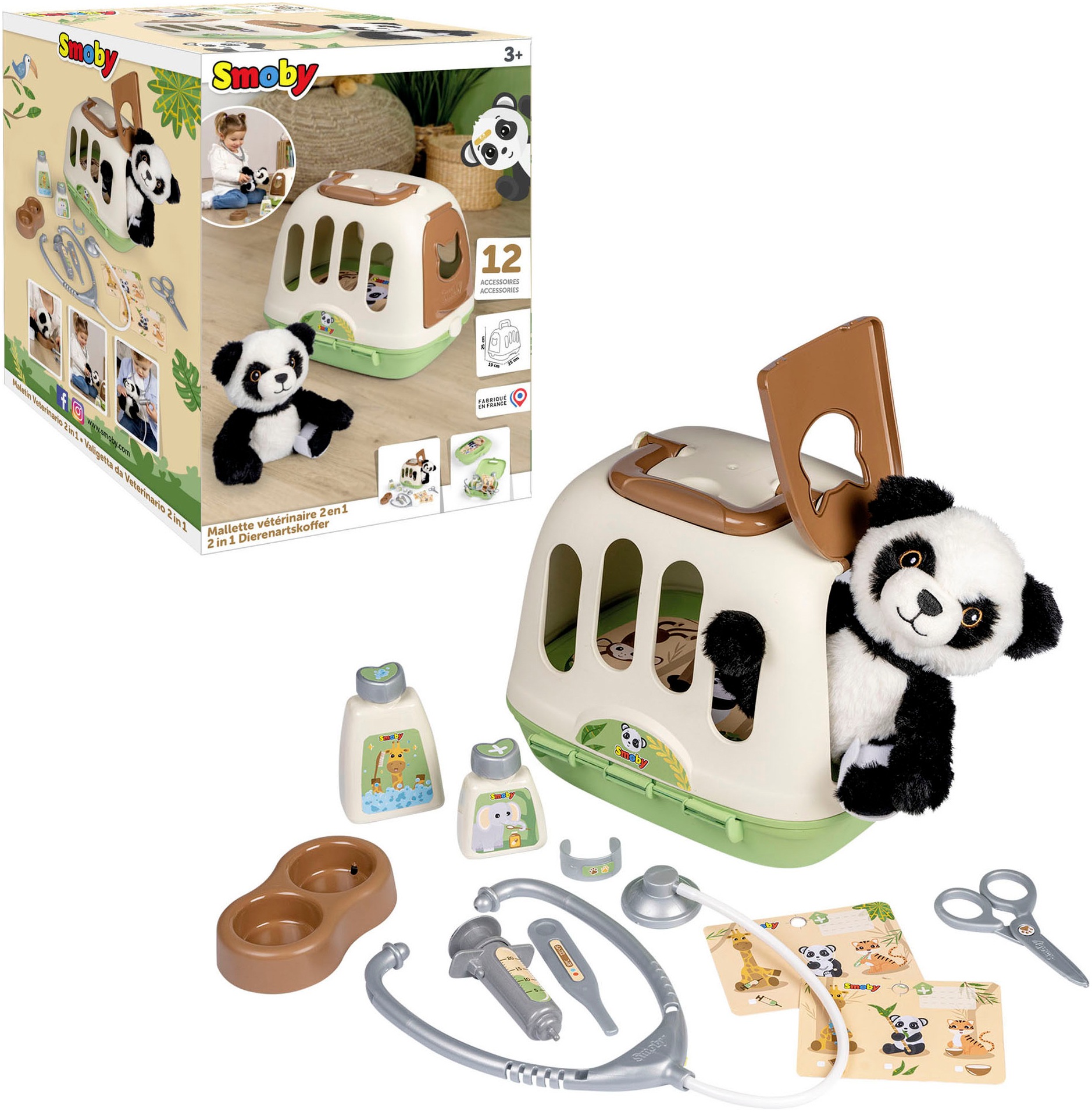 Spielzeug-Arztkoffer »Tierarzt-Spielset im Koffer + Panda«, Made in Europe