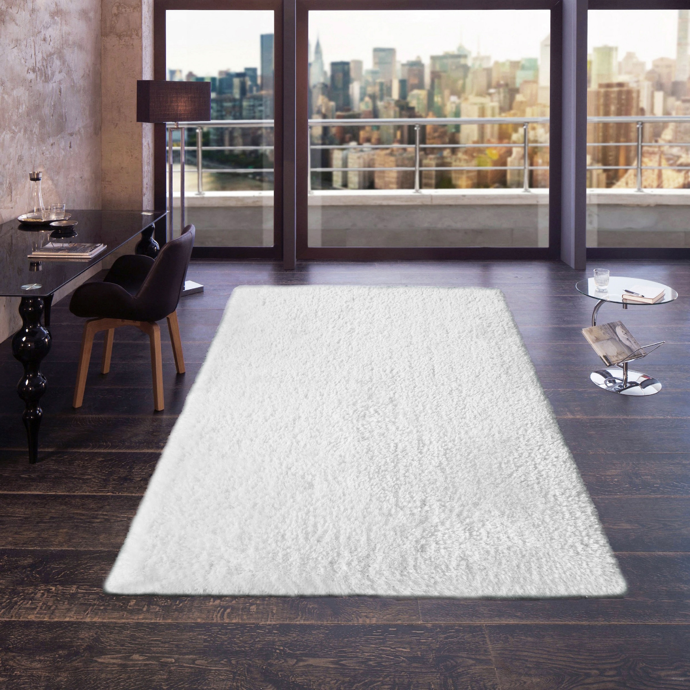 Guido Maria Kretschmer Home&Living Hochflor-Teppich »Micro exclusiv Teppich, sehr hoher Flor, weich durch Mikrofaser«, rechteckig, 78 mm Höhe, sehr weich, flauschig, uni, Wohnzimmer, Schlafzimmer, Kinderzimmer