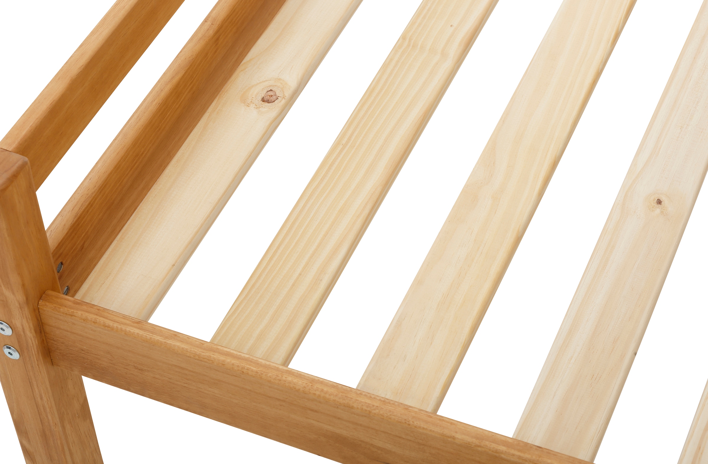 Lüttenhütt Kinderbett »Alpi«, Einzelbett aus schönem Kiefernholz, Lattenrost, Liegefläche 90x200 cm