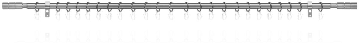 LICHTBLICK ORIGINAL Gardinenstange »Gardinenstange Zylinder, 20 mm, ausziehbar, 1 läufig 130 - 240 cm«, 1 läufig-läufig, ausziehbar, Einläufige Vorhangstange mit Ringen für Gardinen und Stores.