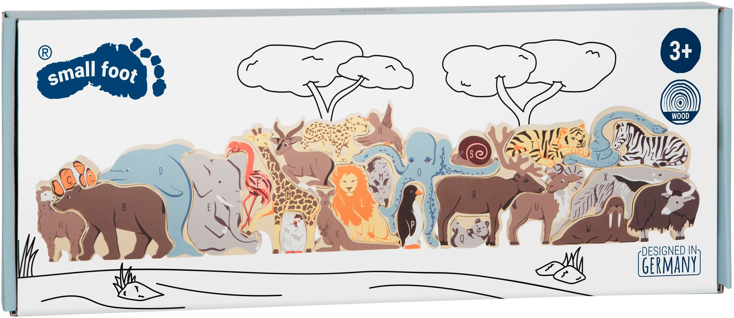 Small Foot Konturenpuzzle »Buchstabenpuzzle Tiere«