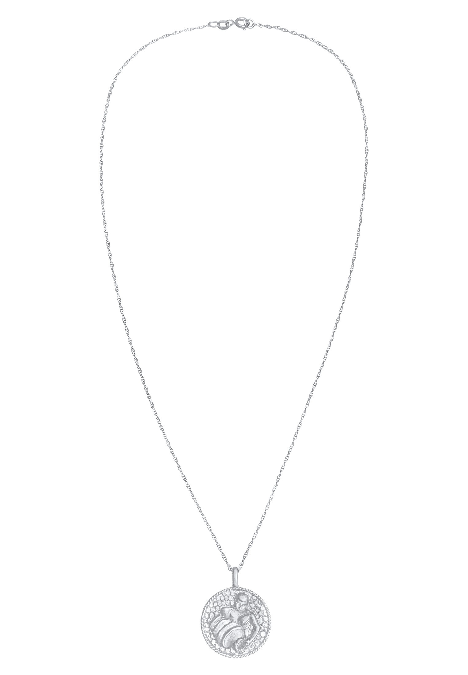 Elli Kette mit Anhänger »Sternzeichen Wassermann Astro Münze 925 Silber«